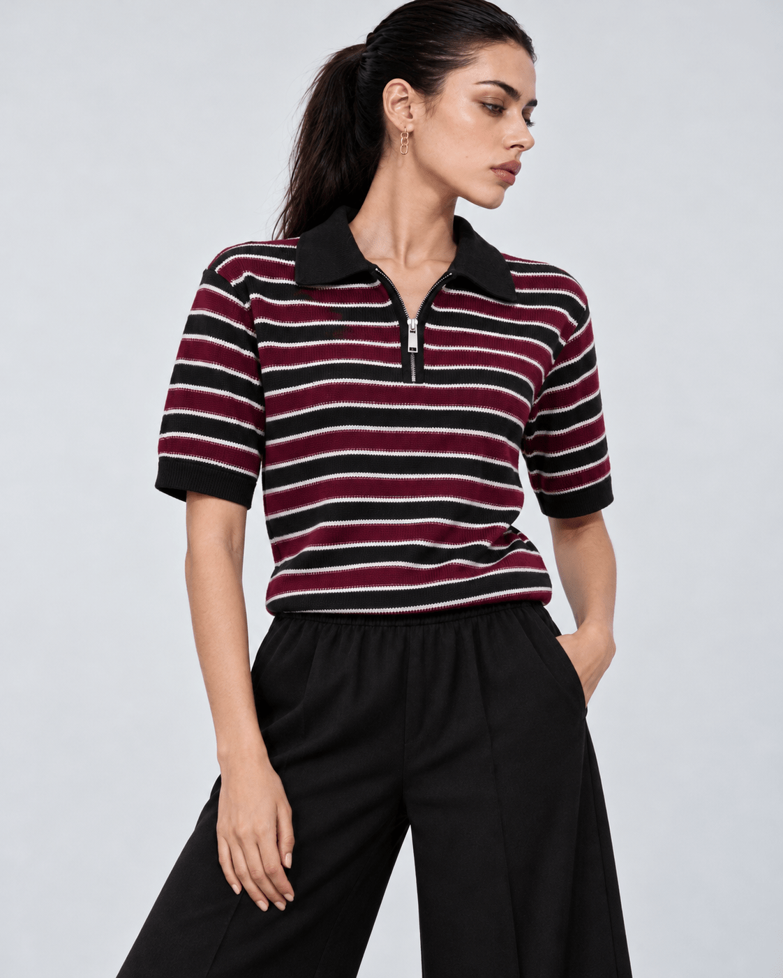 Cassette Striped Quarter Zip XS - Premium Unisex | LEKSI Pakistan