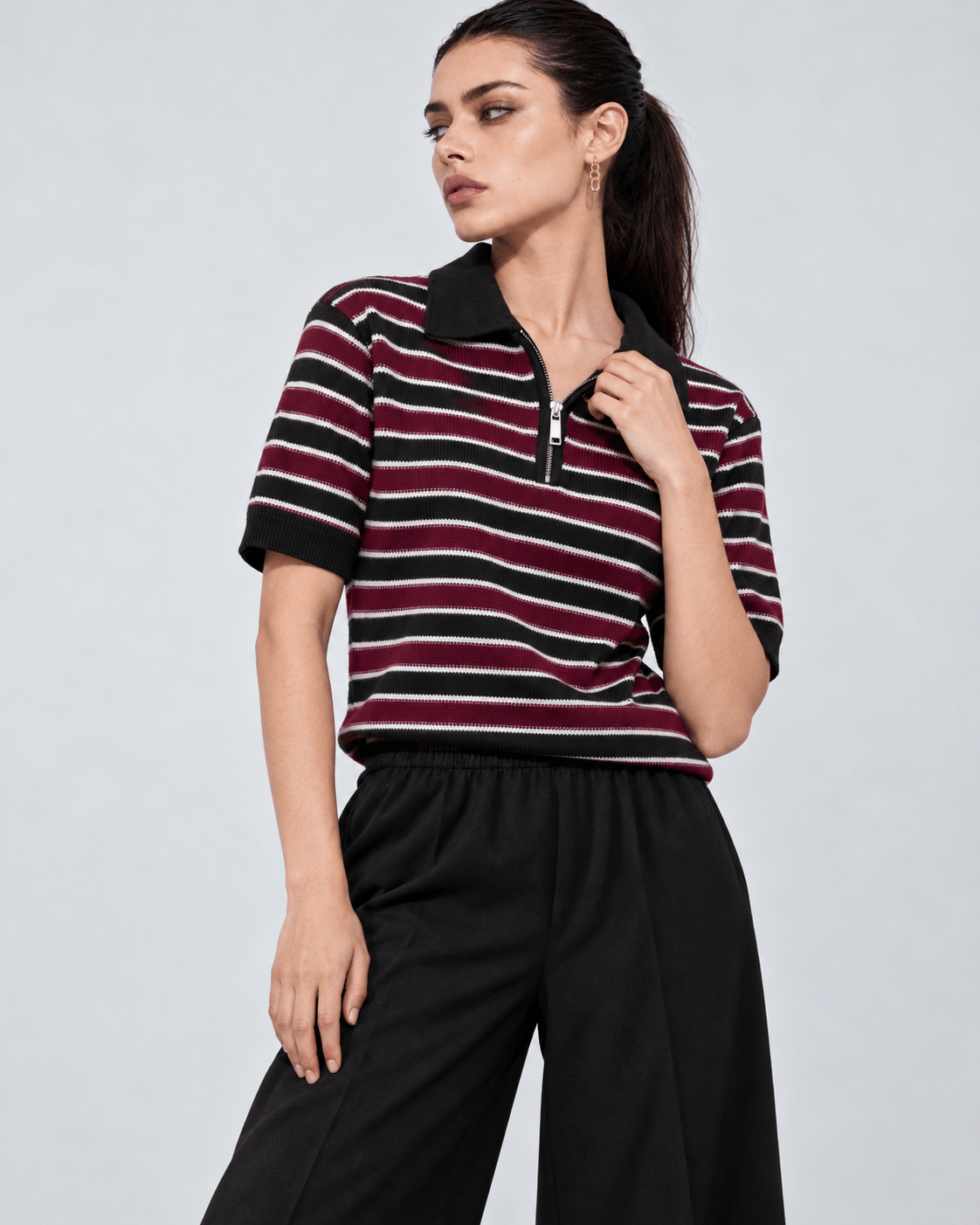 Cassette Striped Quarter Zip XS - Premium Unisex | LEKSI Pakistan