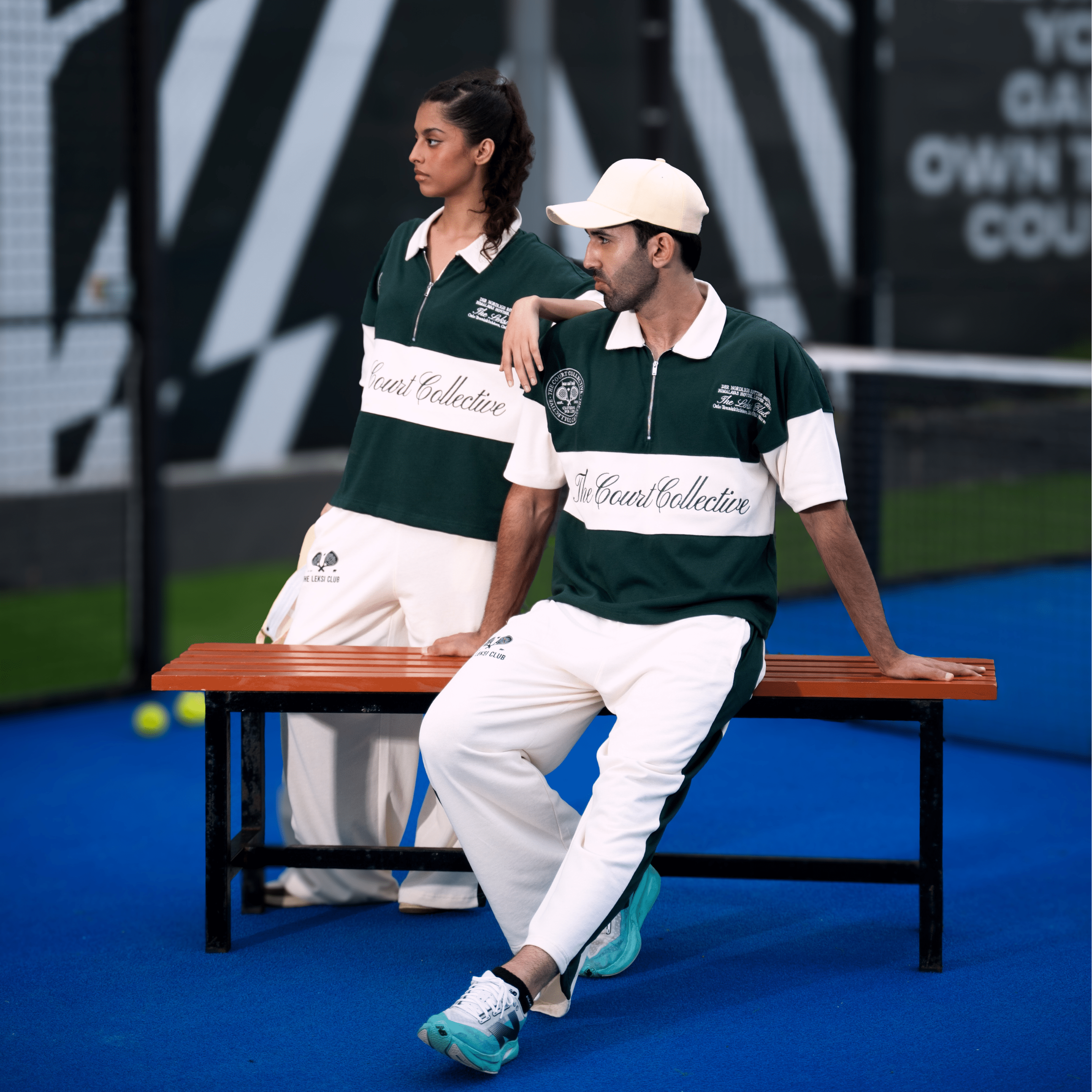 Center Line Golf Green Boxy Quarter Zip Polo - Unisex S - Premium Unisex | LEKSI Pakistan