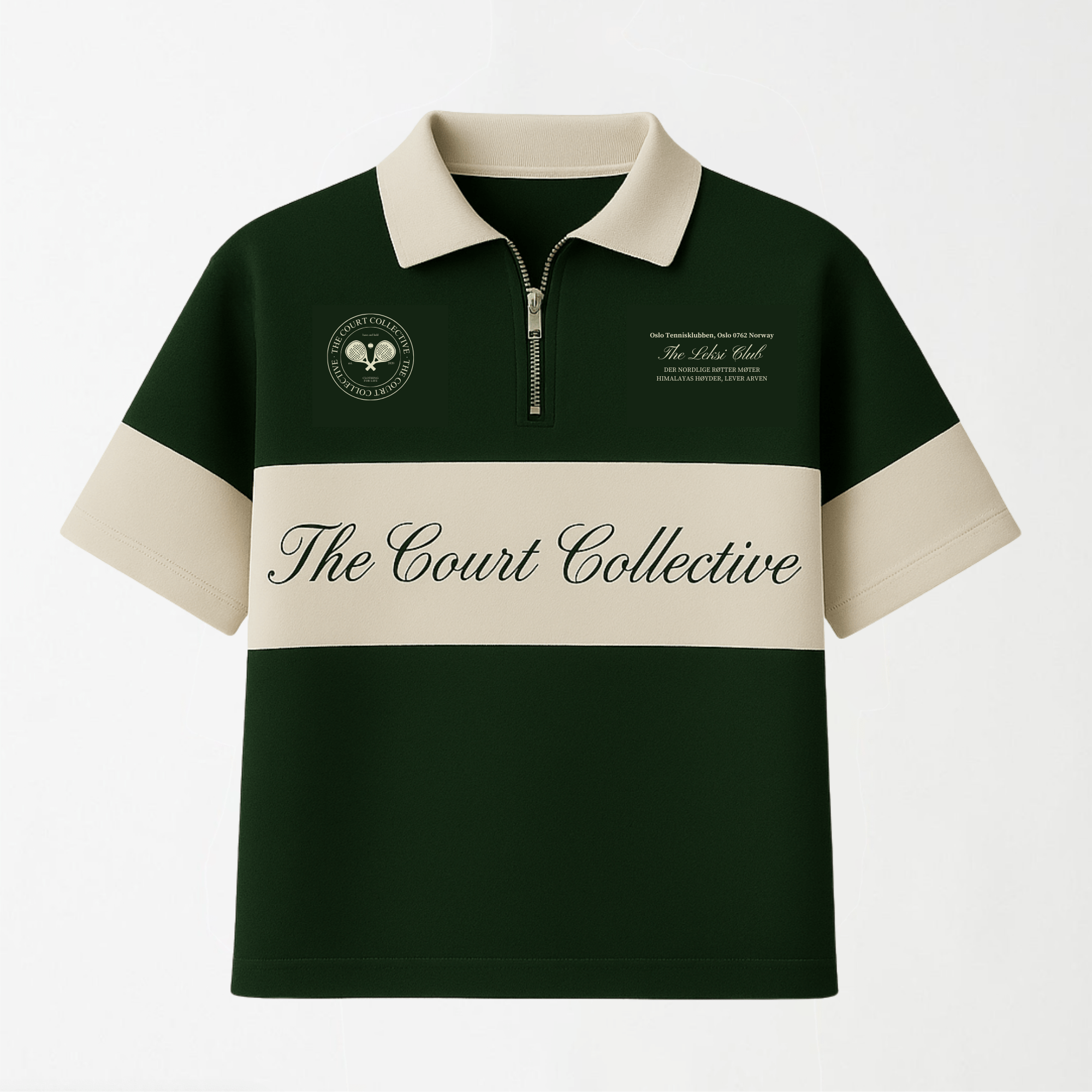 Center Line Golf Green Boxy Quarter Zip Polo - Unisex S - Premium Unisex | LEKSI Pakistan