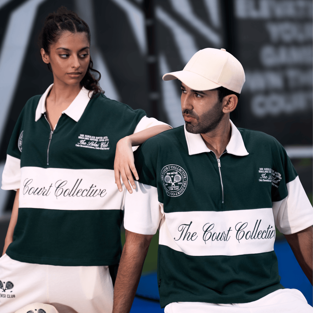Center Line Golf Green Boxy Quarter Zip Polo - Unisex S - Premium Unisex | LEKSI Pakistan