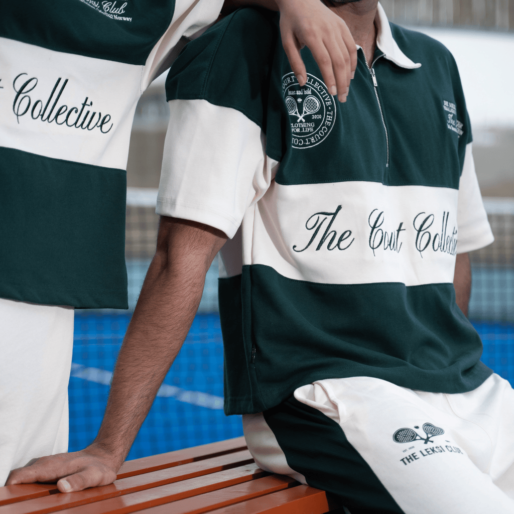 Center Line Golf Green Boxy Quarter Zip Polo - Unisex S - Premium Unisex | LEKSI Pakistan