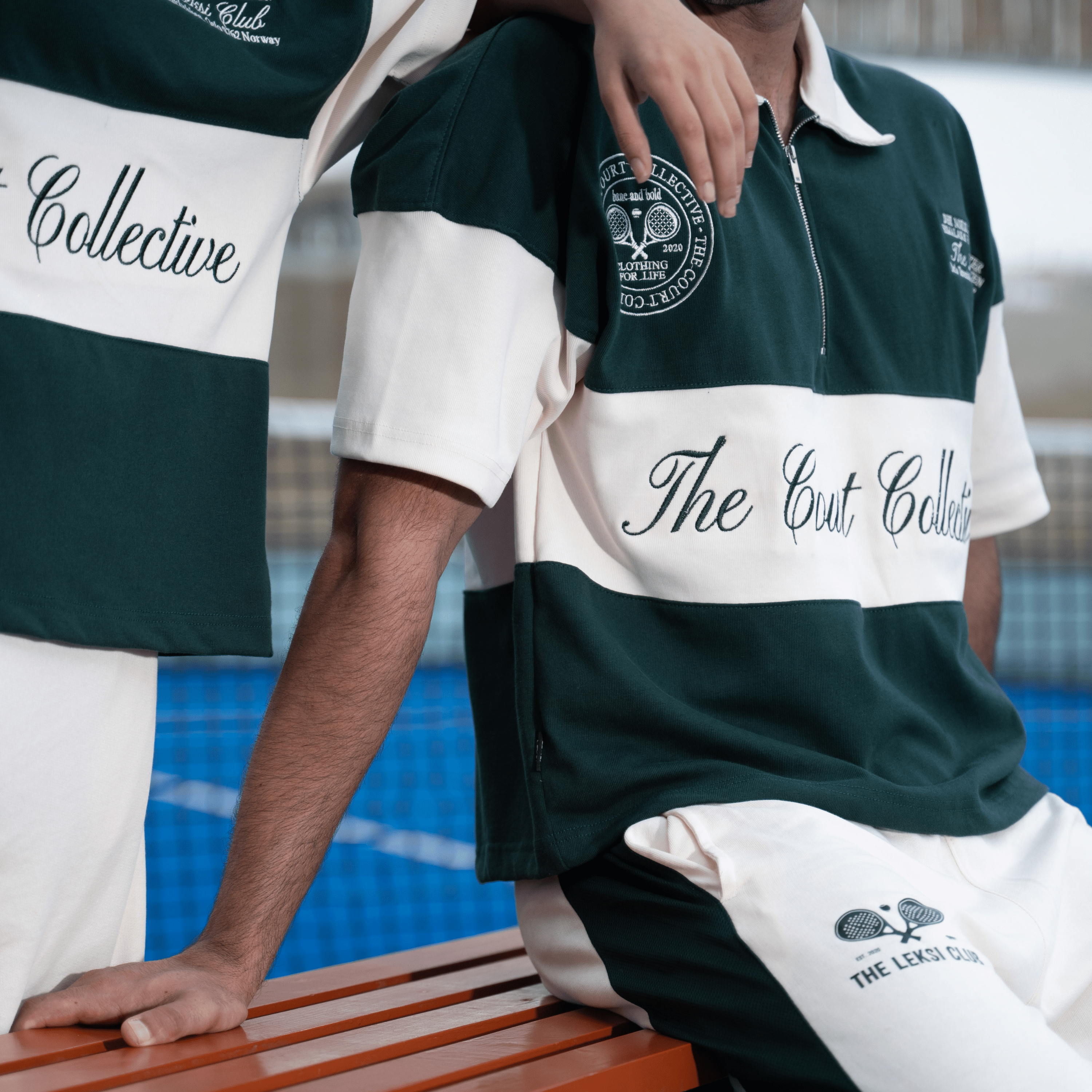 Center Line Golf Green Boxy Quarter Zip Polo - Unisex S - Premium Unisex | LEKSI Pakistan