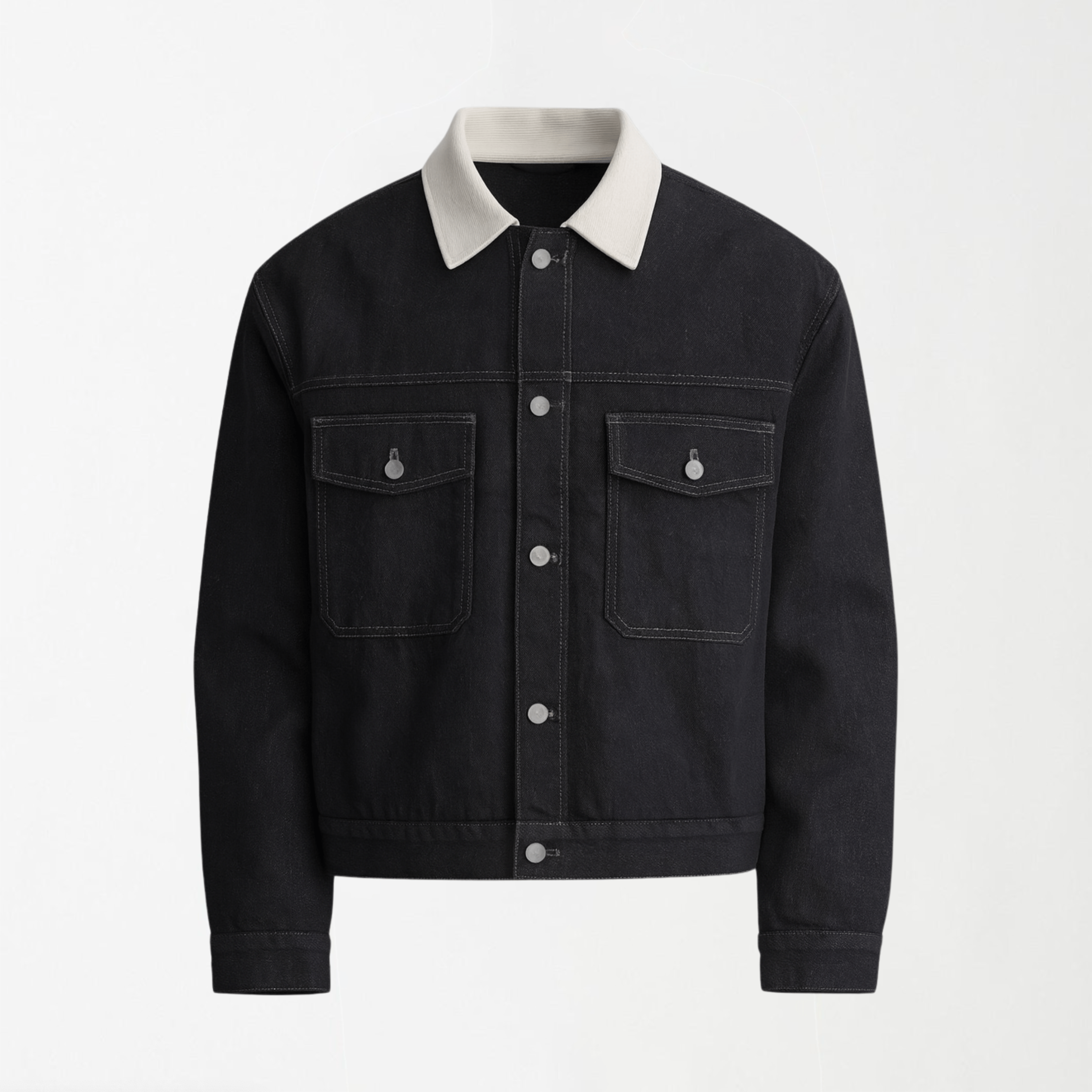 Charcoal Drift Denim Jacket S - Premium Unisex | LEKSI Pakistan