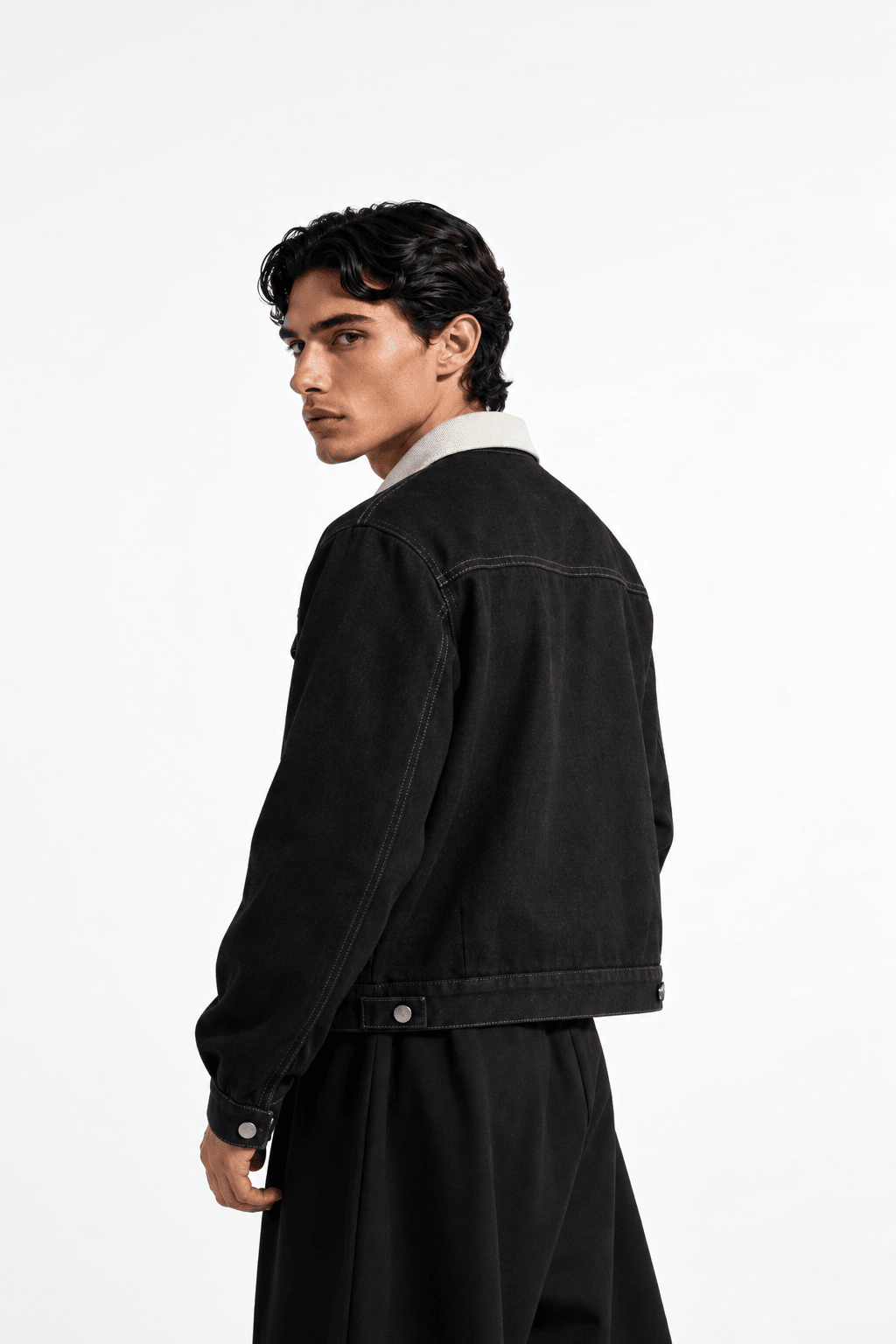 Charcoal Drift Denim Twill Jacket XS - Premium Unisex | LEKSI Pakistan