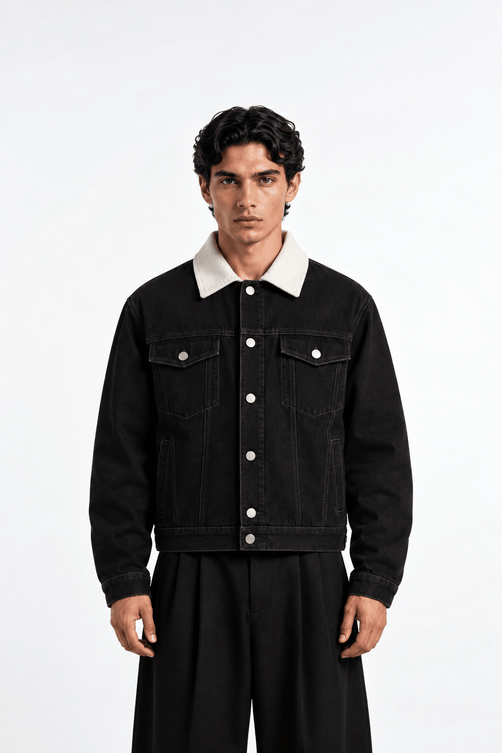 Charcoal Drift Denim Twill Jacket XS - Premium Unisex | LEKSI Pakistan