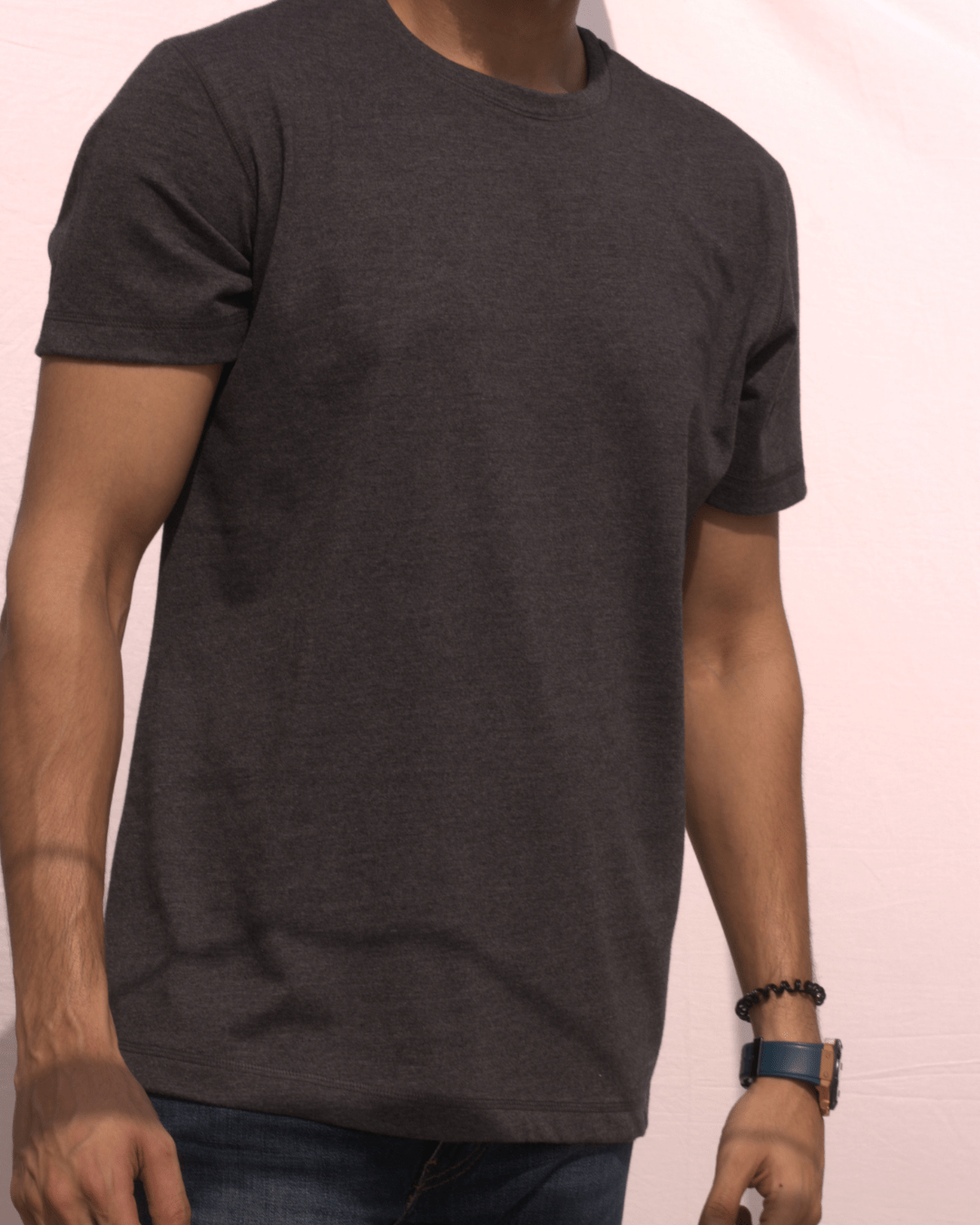 Charcoal Grey Heather T-Shirt S - Premium Unisex | LEKSI Pakistan