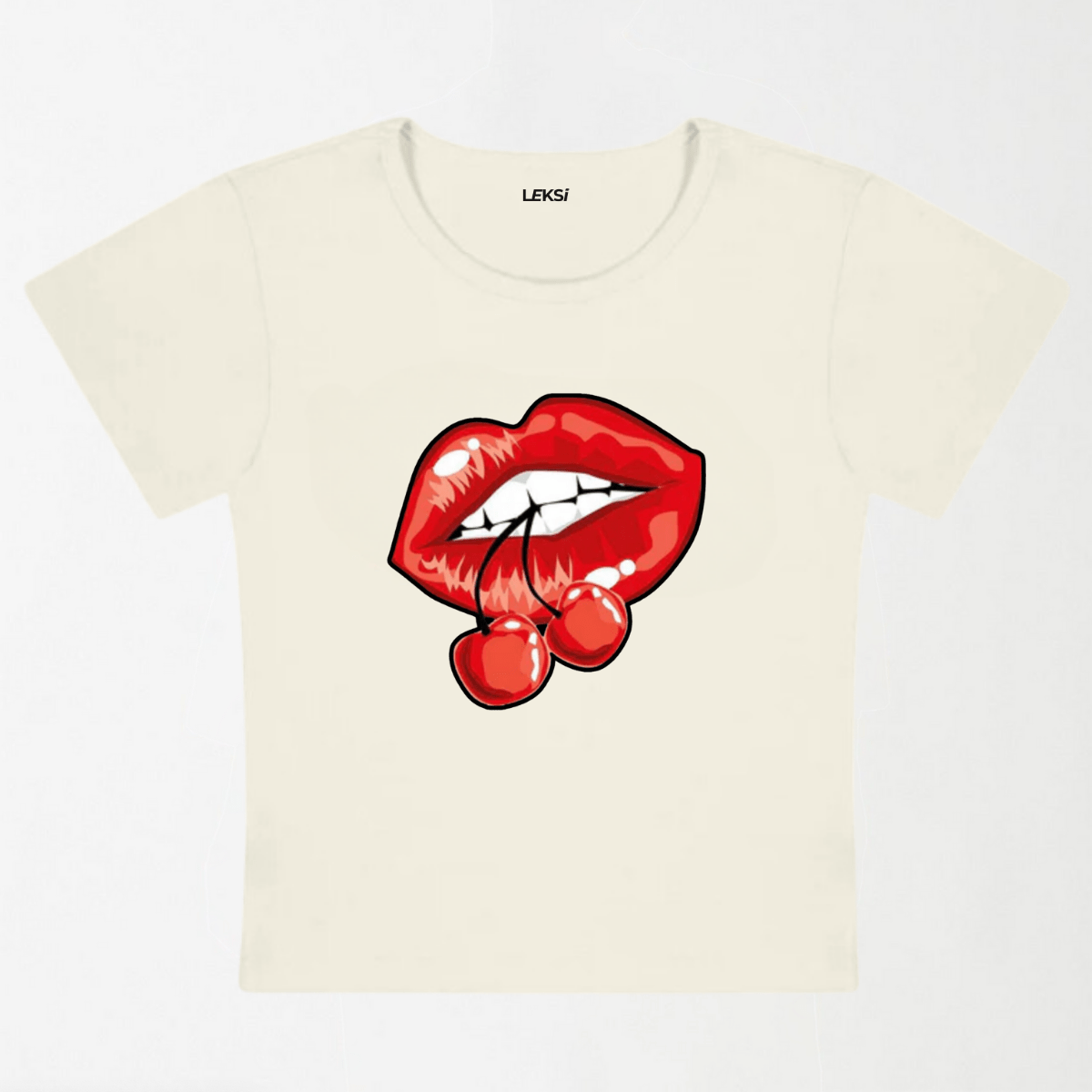 Cherry Lips Y2K Baby Tee XXS - Premium Unisex | LEKSI Pakistan