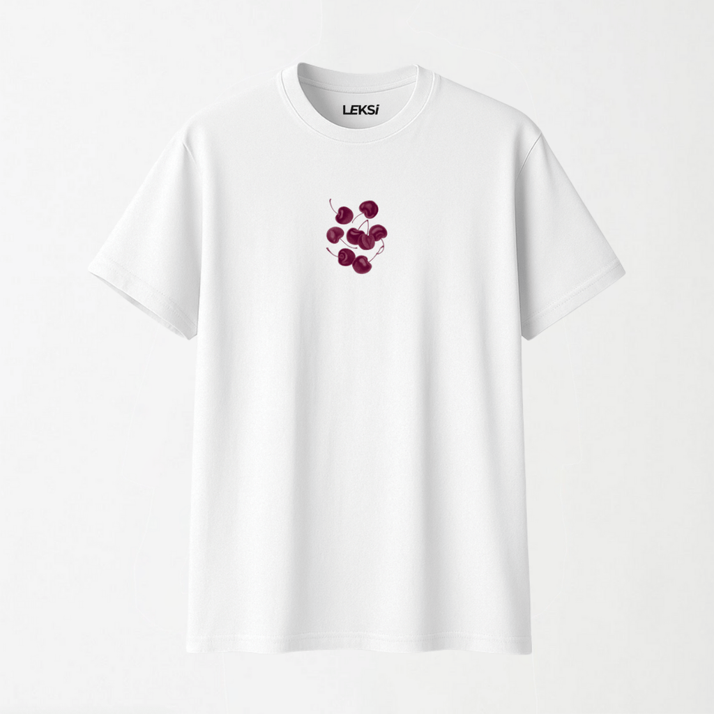 Cherry Nice - Round Neck Unisex T Shirt S - Premium Unisex Graphic T-Shirt | LEKSI Pakistan