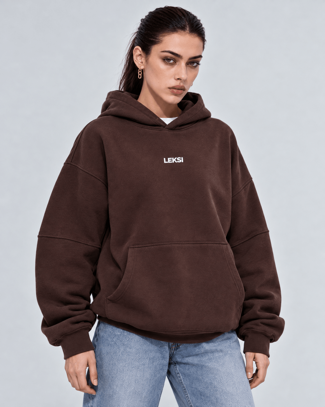 Chocolate Brown Cloud Hoodie S - Premium Unisex Raglan Hoodie | LEKSI Pakistan