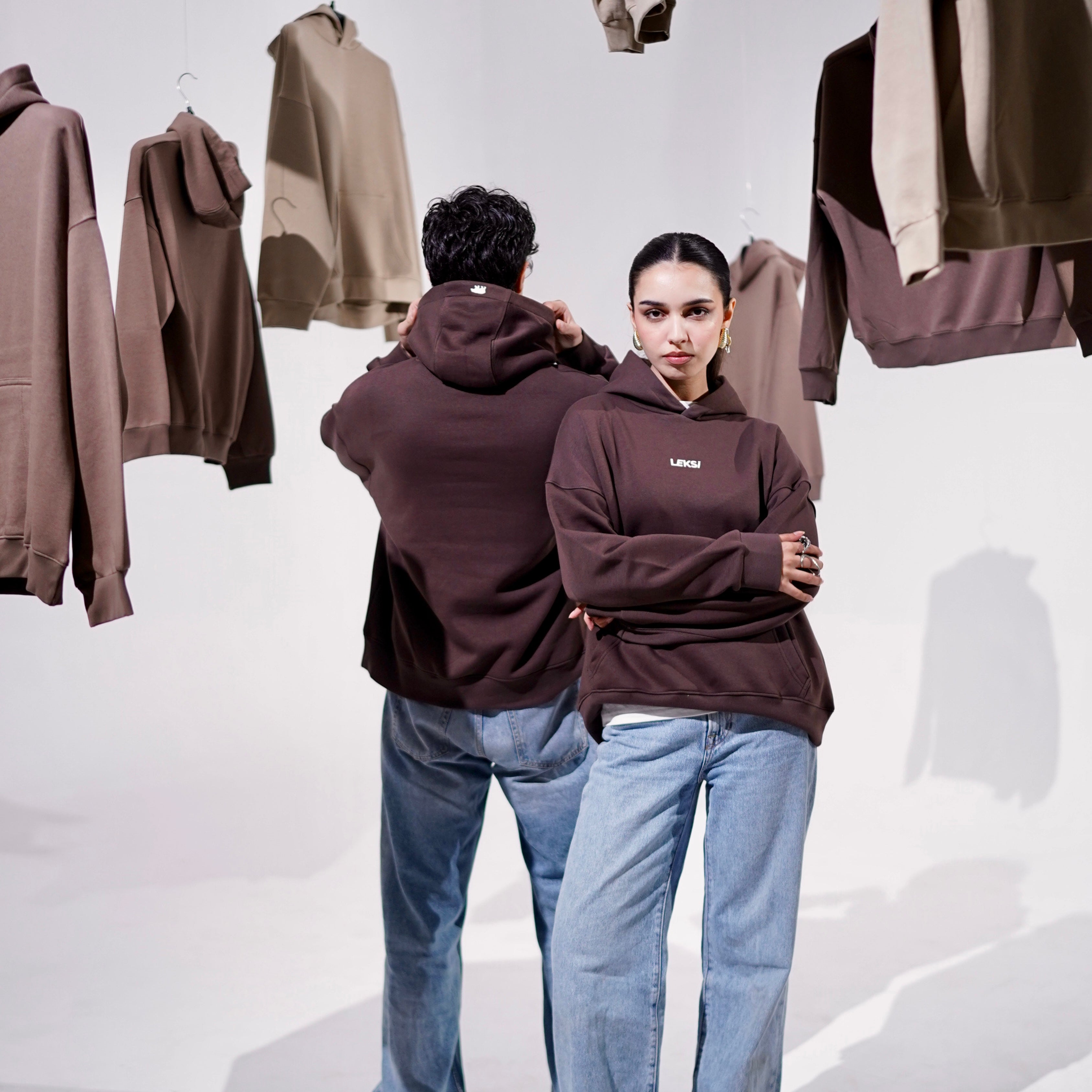 Chocolate Brown Cloud Hoodie S - Premium Unisex Raglan Hoodie | LEKSI Pakistan