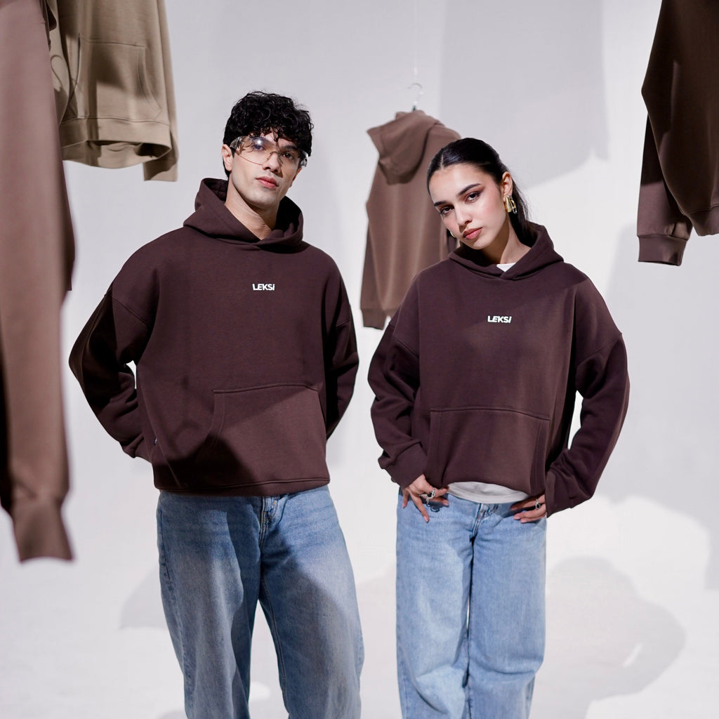 Chocolate Brown Cloud Hoodie S - Premium Unisex Raglan Hoodie | LEKSI Pakistan