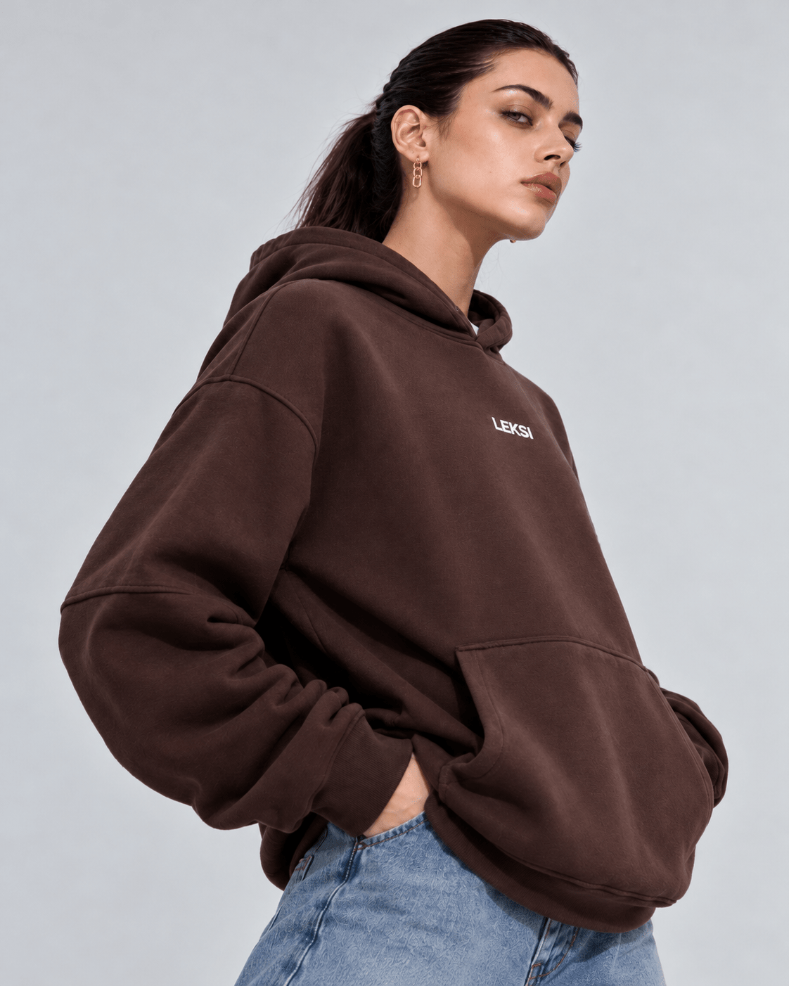 Chocolate Brown Cloud Hoodie S - Premium Unisex Raglan Hoodie | LEKSI Pakistan