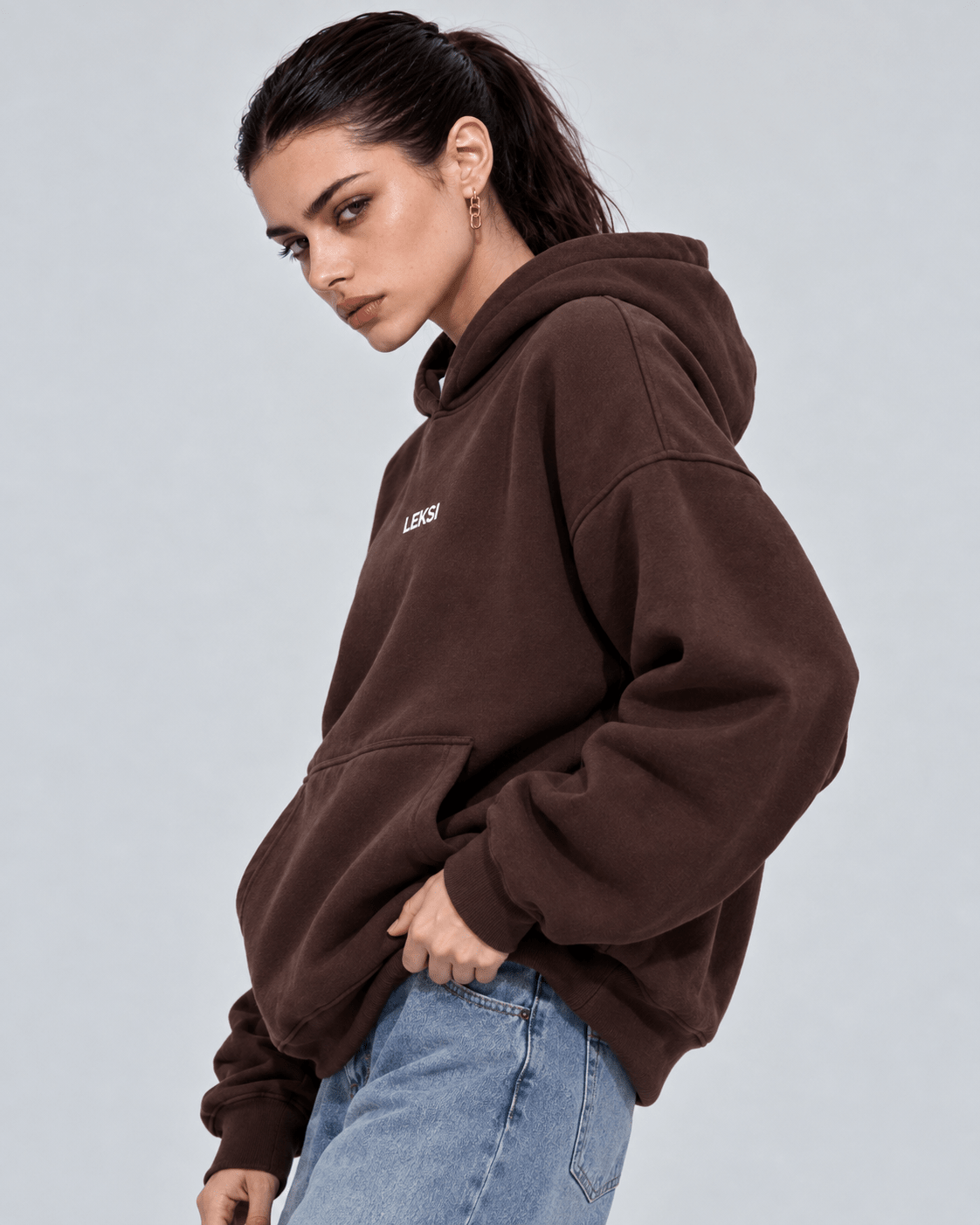 Chocolate Brown Cloud Hoodie S - Premium Unisex Raglan Hoodie | LEKSI Pakistan
