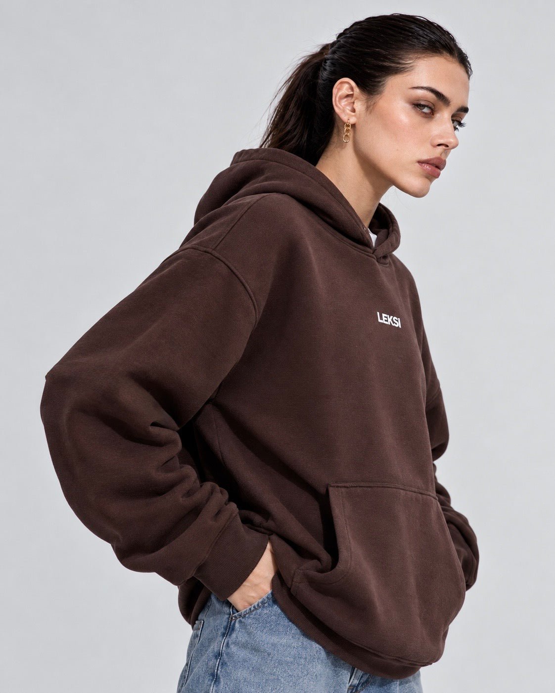 Chocolate Brown Cloud Hoodie S - Premium Unisex Raglan Hoodie | LEKSI Pakistan