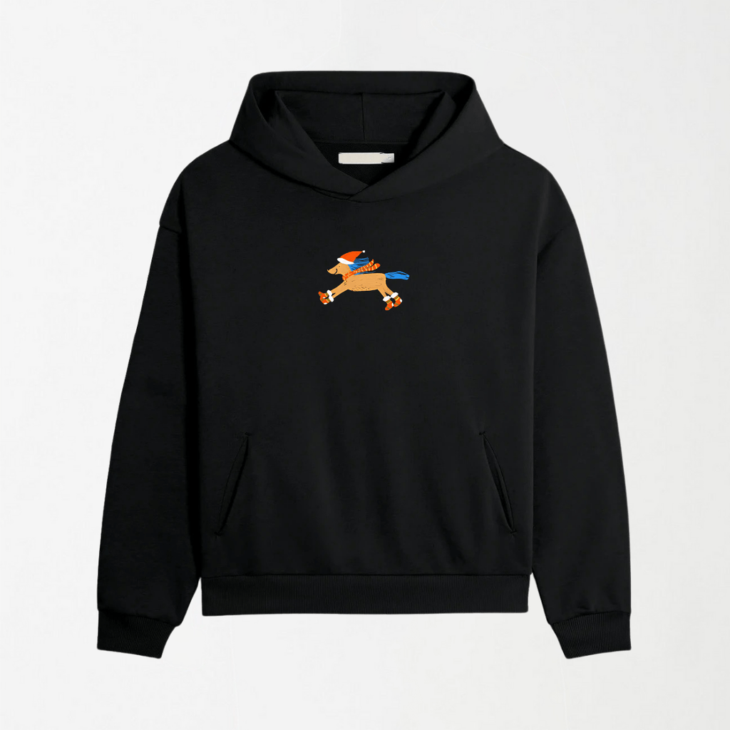 Christmas Snowflake Pony - Black Graphic Hoodie S - Premium Unisex | LEKSI Pakistan