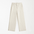 Classic Ivory Wide-Leg Pants XS - Premium Unisex Baggy Pleated Pants | LEKSI Pakistan