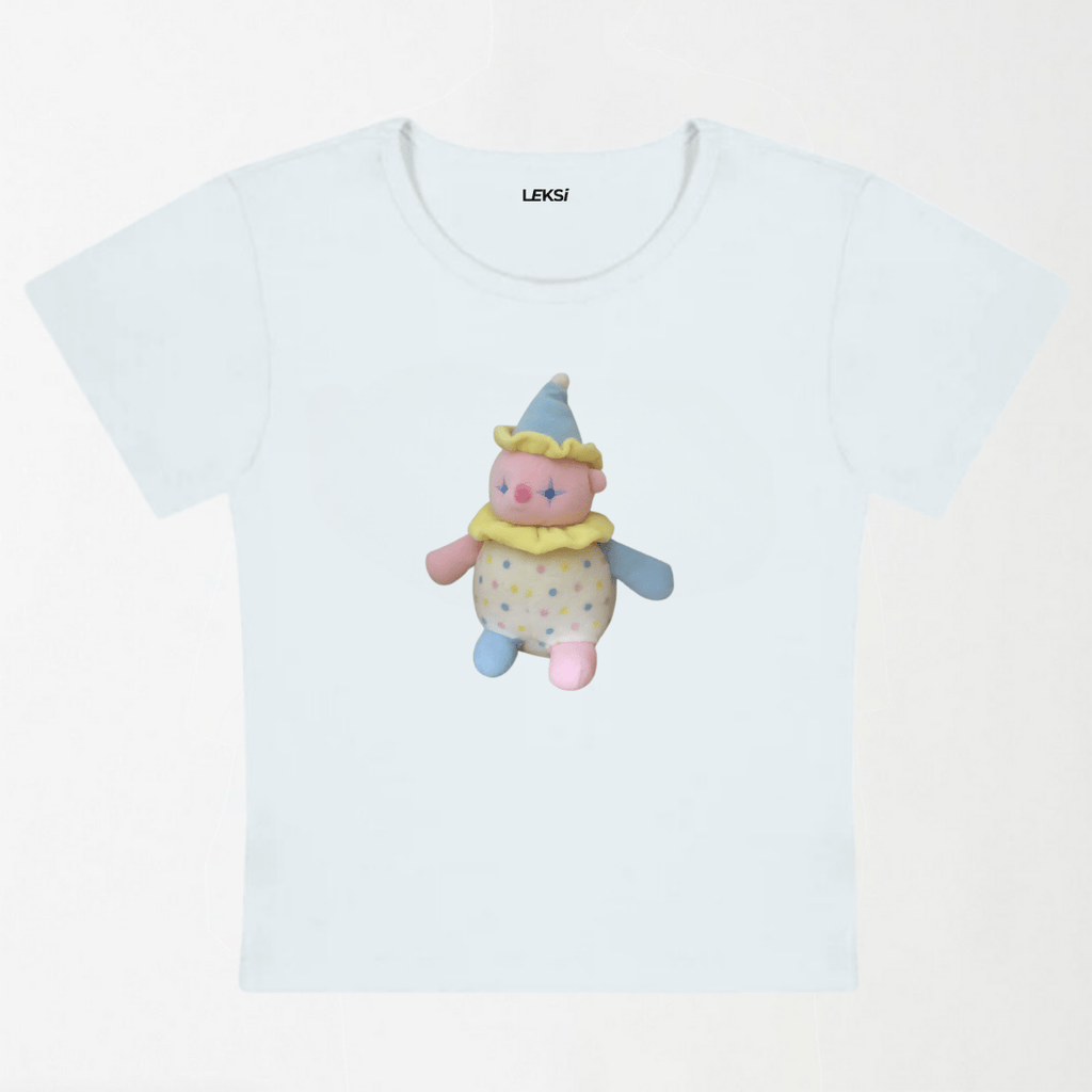 Clowncore Stuffie Y2K Baby Tee XXS - Premium Unisex | LEKSI Pakistan