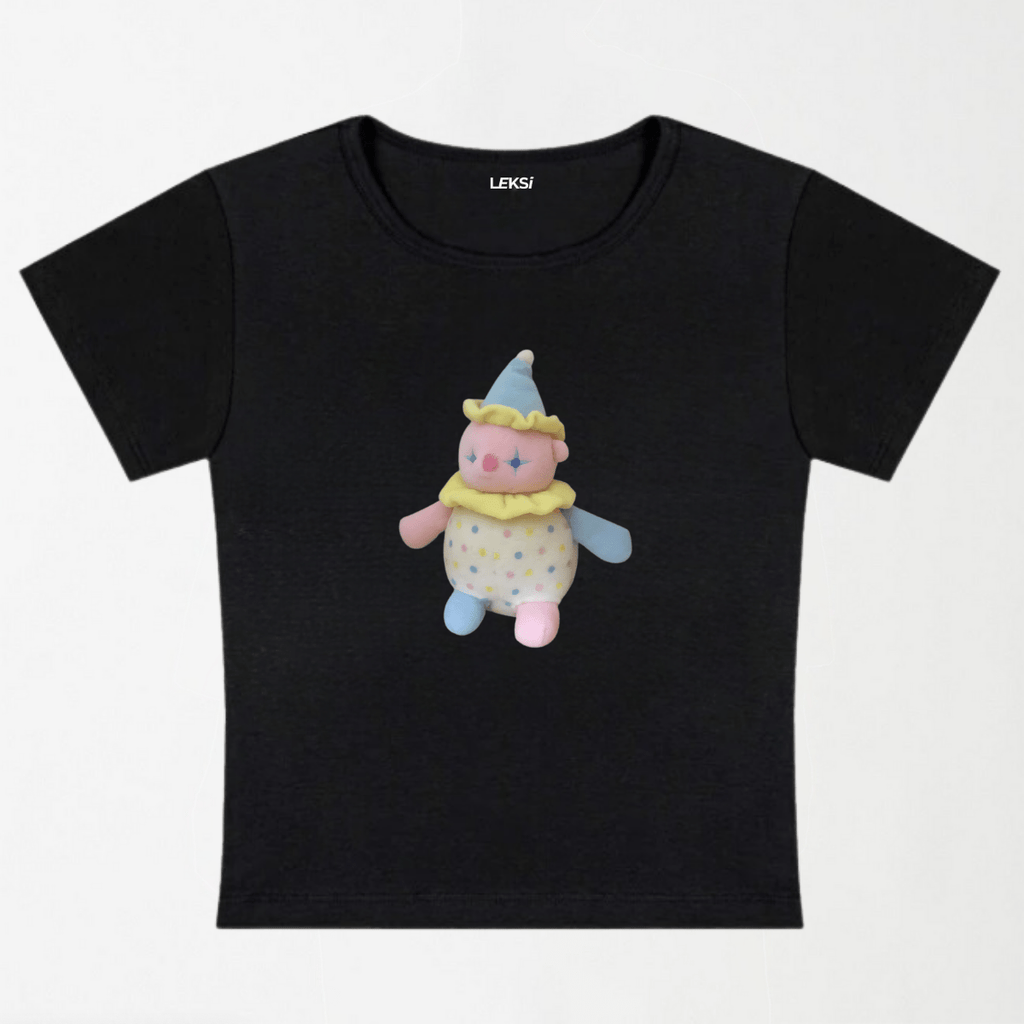 Clowncore Stuffie Y2K Baby Tee XXS - Premium Unisex | LEKSI Pakistan
