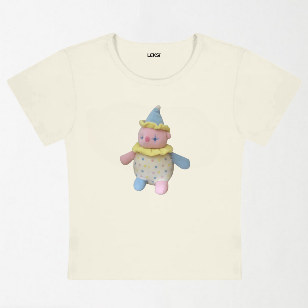 Clowncore Stuffie Y2K Baby Tee XXS - Premium Unisex | LEKSI Pakistan