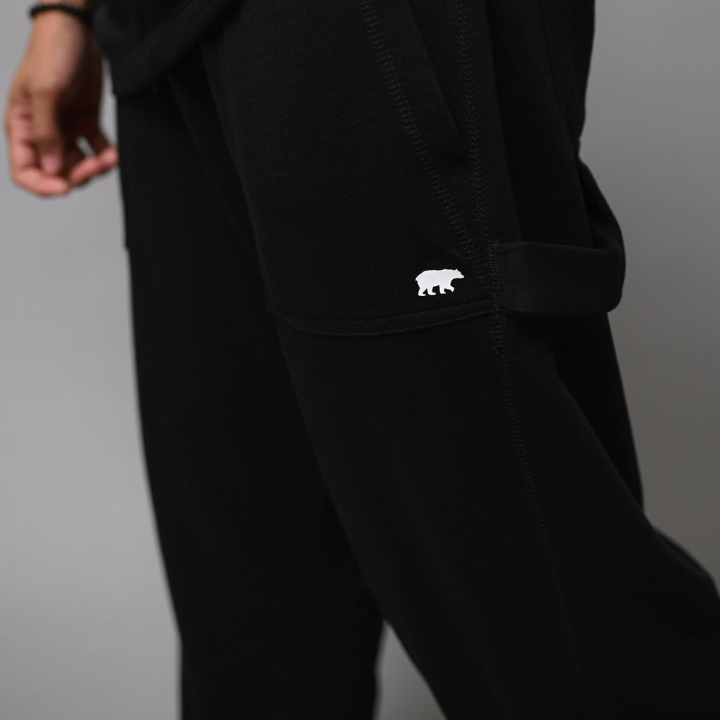 Coal Black Terry Co - ord XS - Premium Unisex Terry Coord | LEKSI Pakistan