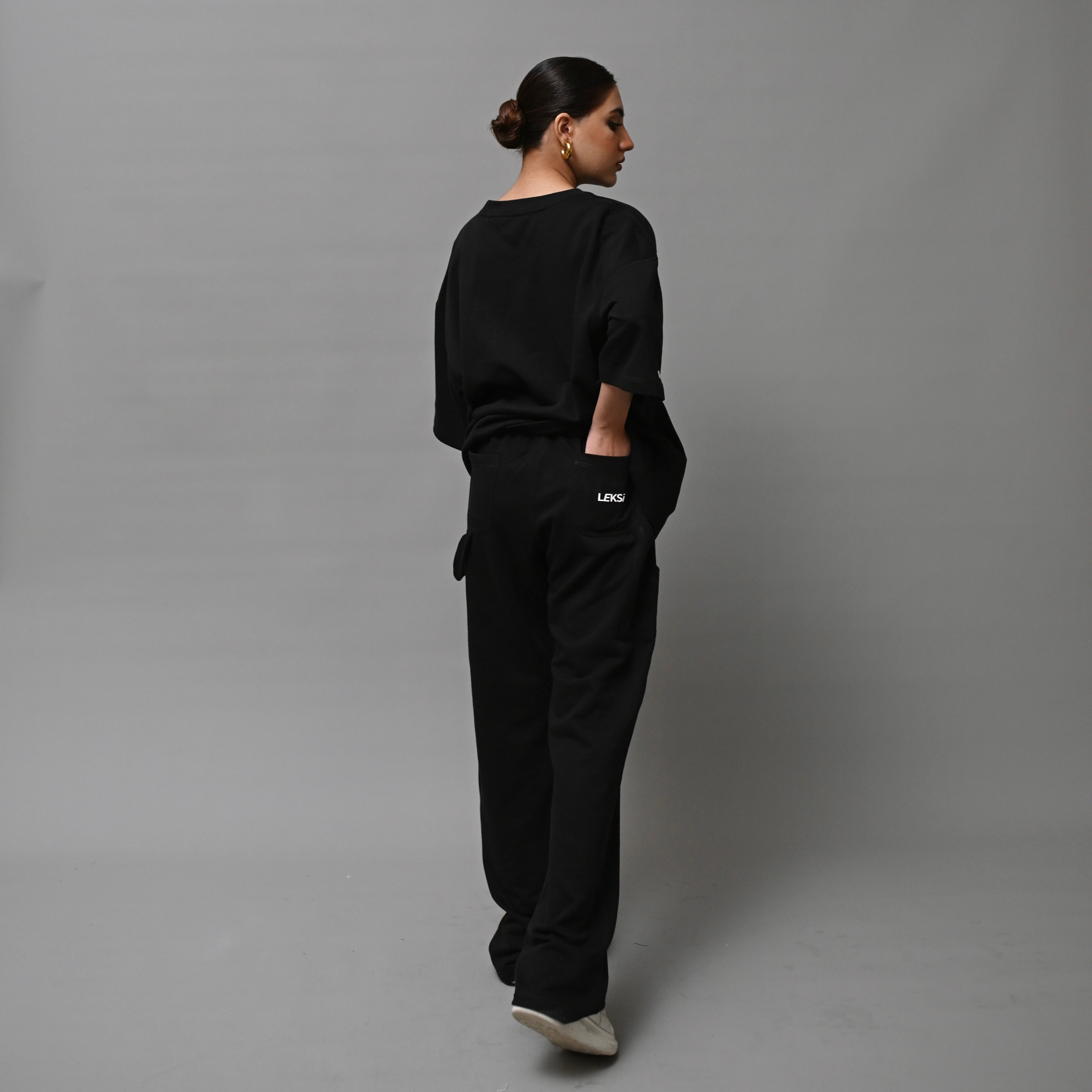 Coal Black Terry Co - ord XS - Premium Unisex Terry Coord | LEKSI Pakistan