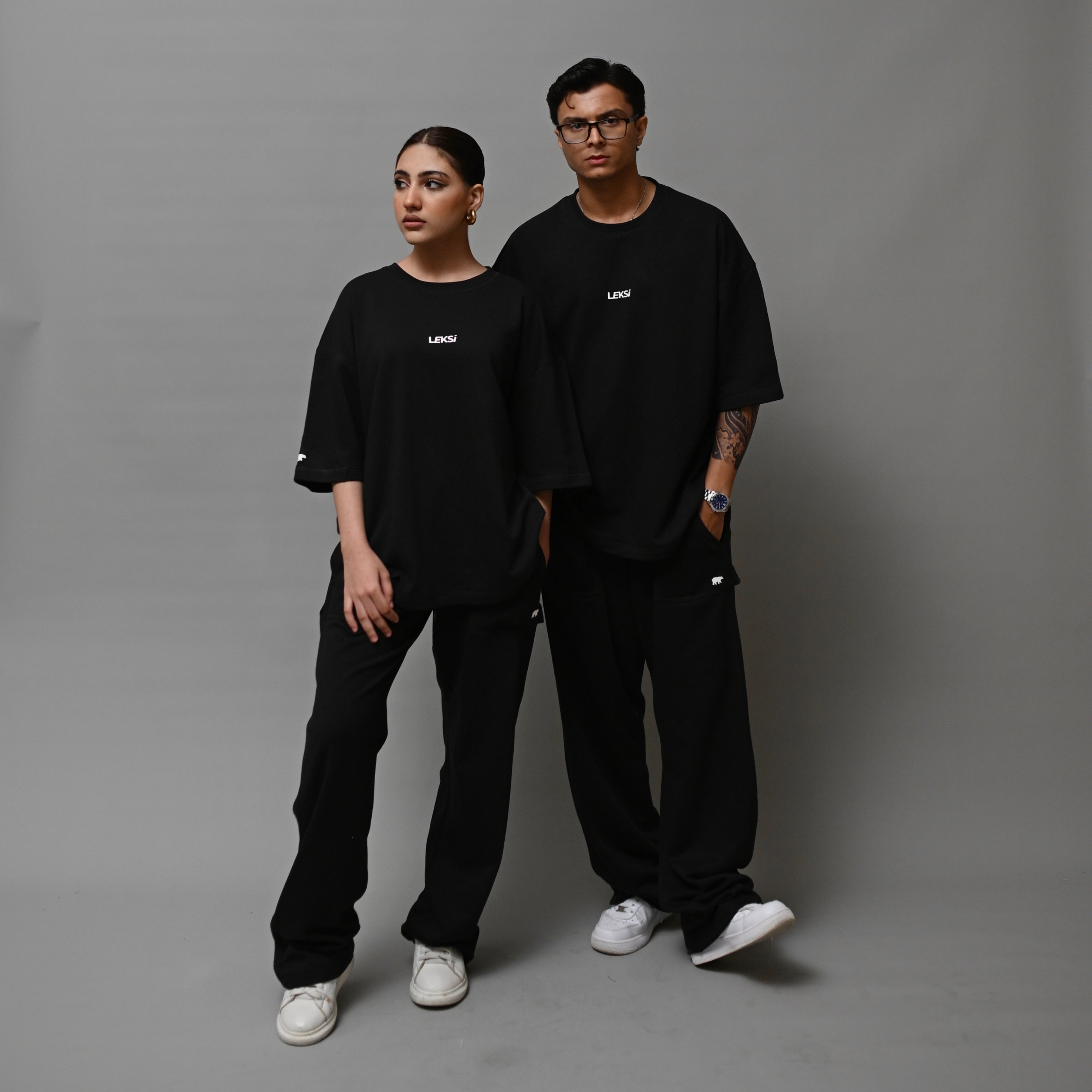 Coal Black Terry Co - ord XS - Premium Unisex Terry Coord | LEKSI Pakistan