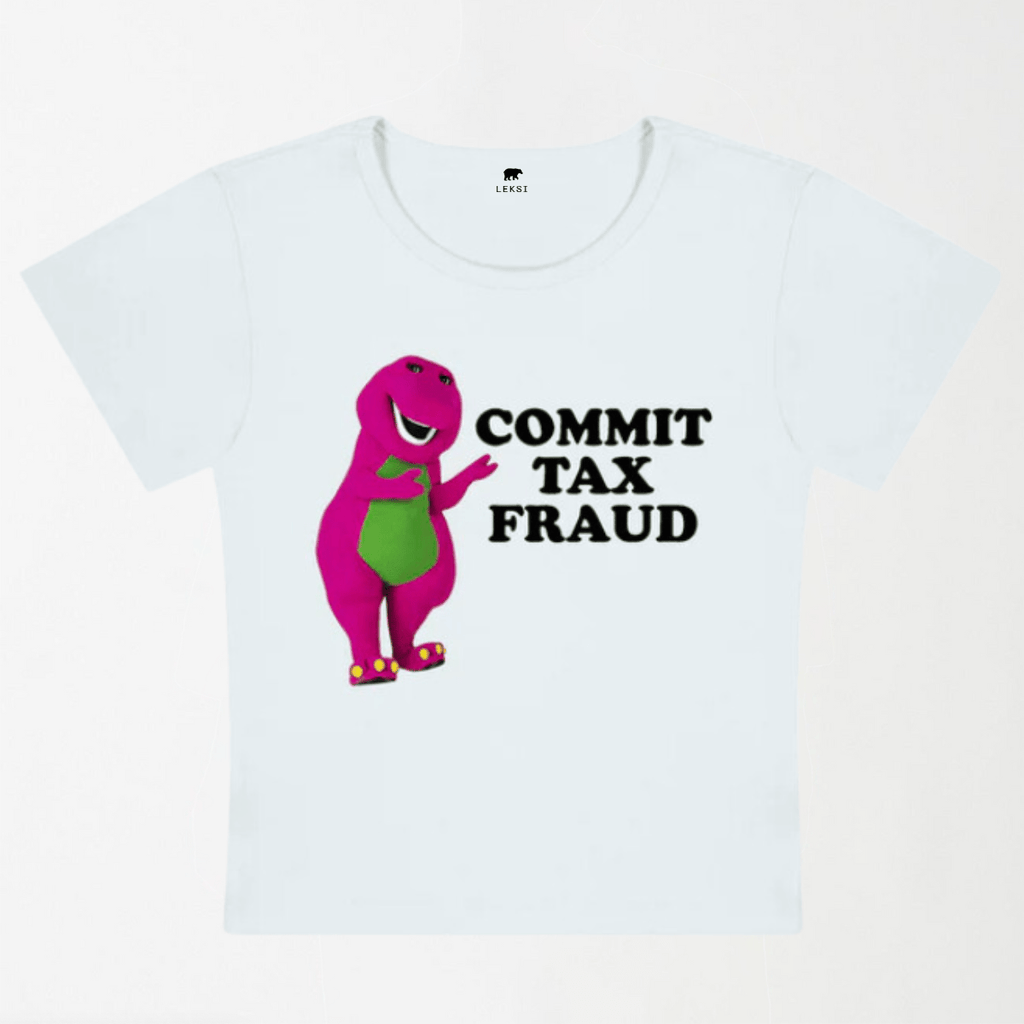 Commit Tax Fraud Y2K Baby Tee XXS - Premium Unisex | LEKSI Pakistan