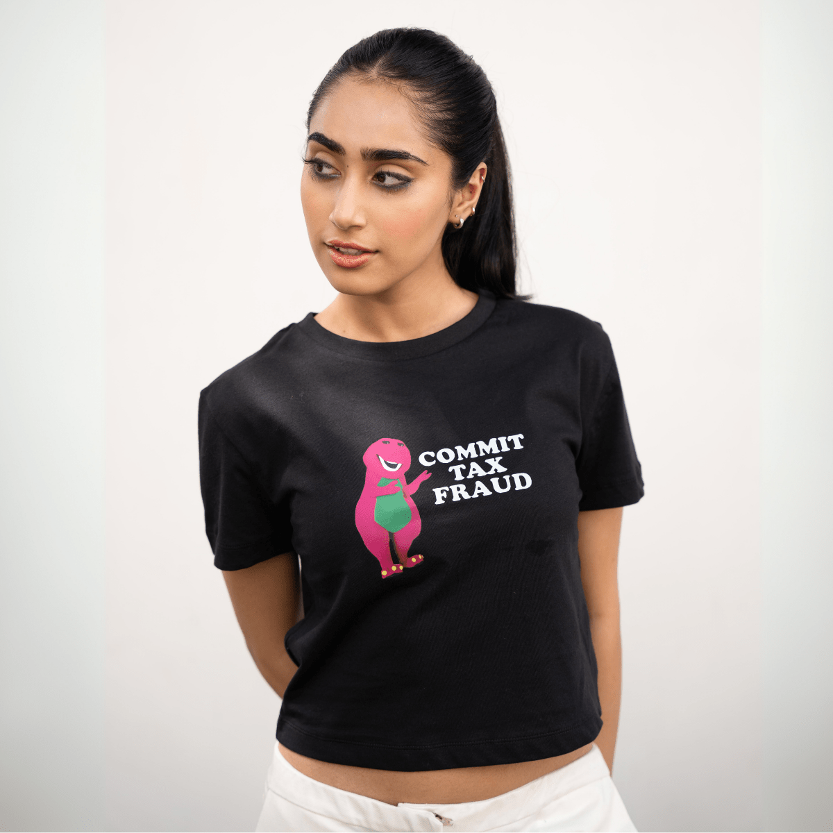 Commit Tax Fraud Y2K Baby Tee XXS - Premium Unisex | LEKSI Pakistan