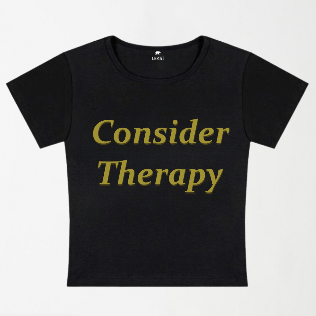 Consider Therapy Y2K Baby Tee XXS - Premium Unisex | LEKSI Pakistan