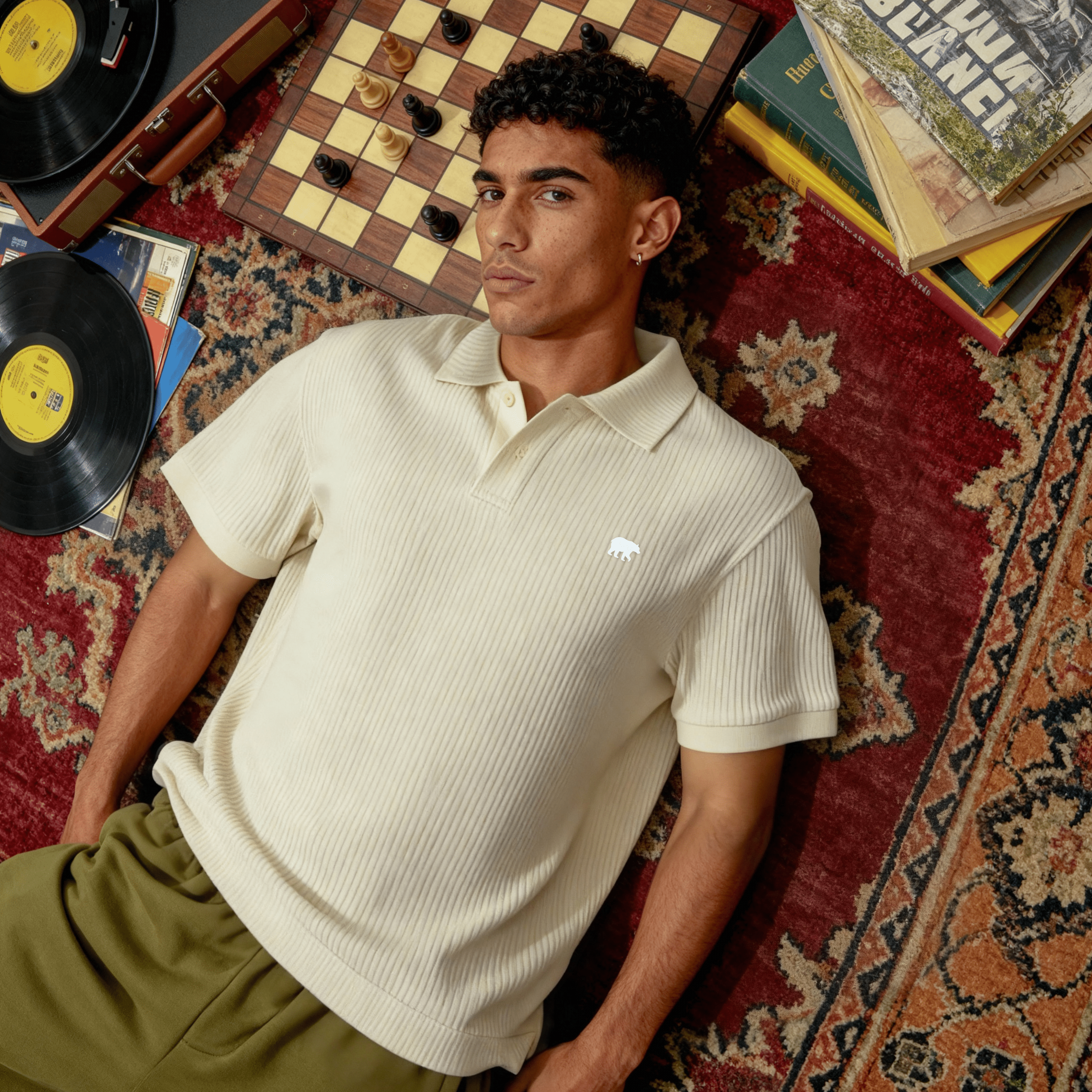 Cortona Rib Knit Polo XS - Premium Unisex | LEKSI Pakistan