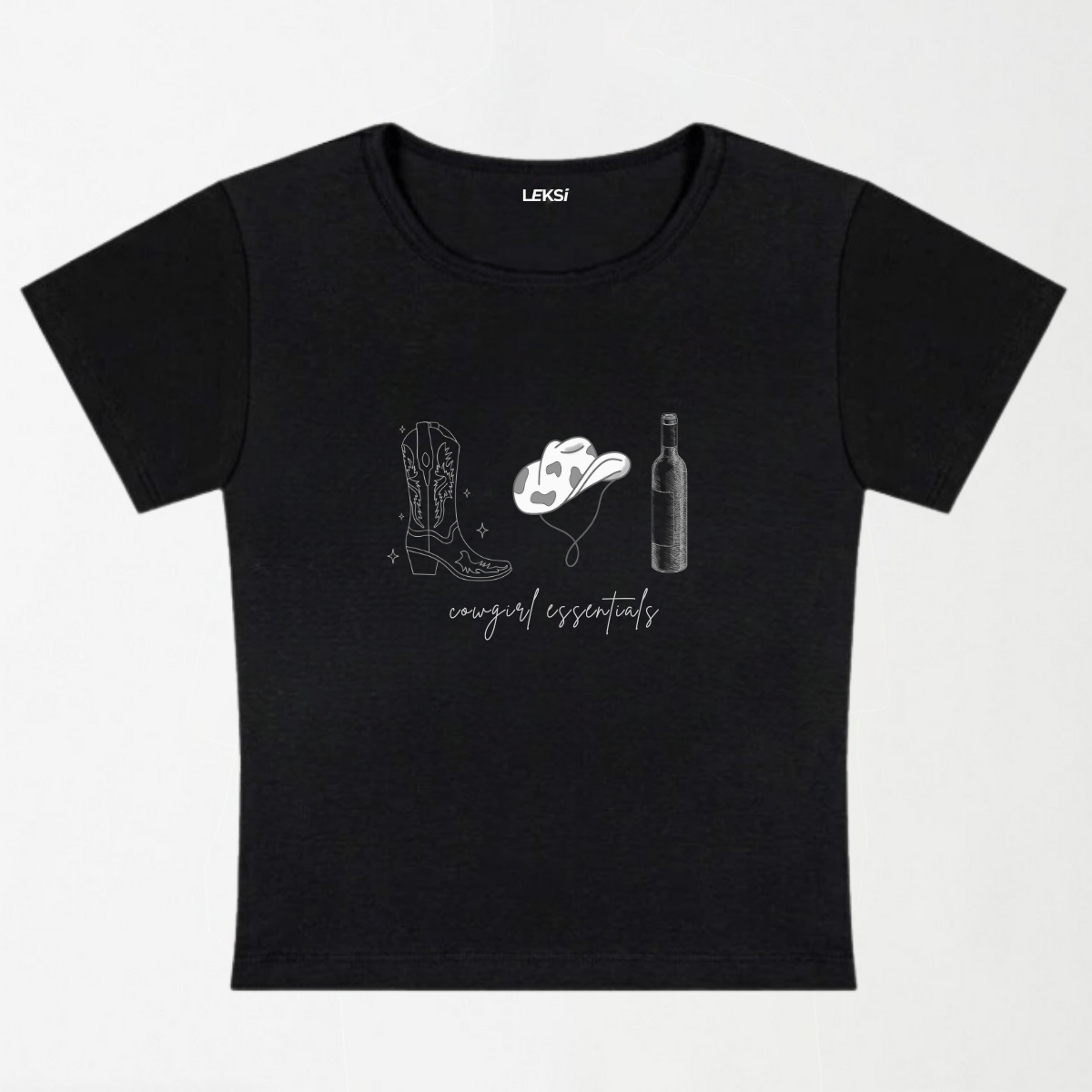 Cowgirl Essentials Y2K Baby Tee XXS - Premium Unisex | LEKSI Pakistan