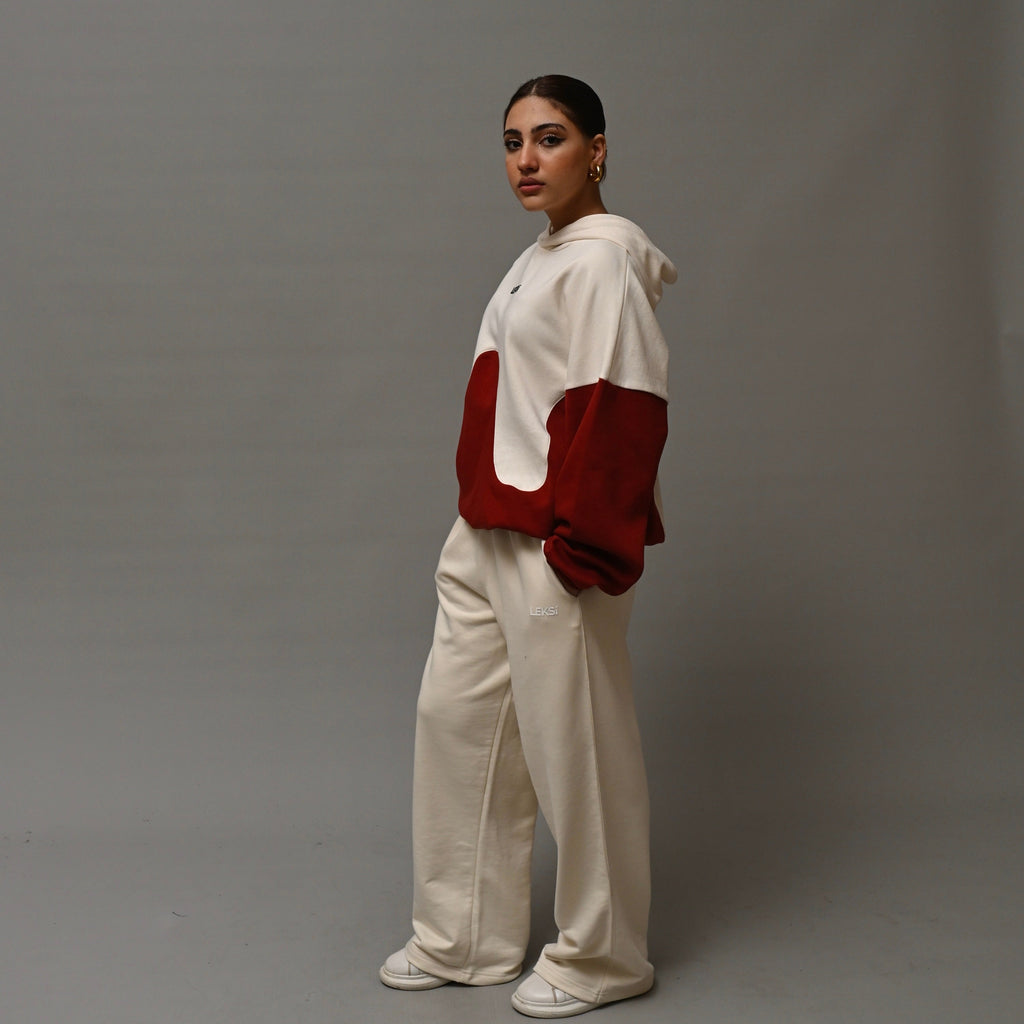 Creamy White Unisex Straight Leg Pants XS - Premium Unisex Straight - Leg Pants | LEKSI Pakistan