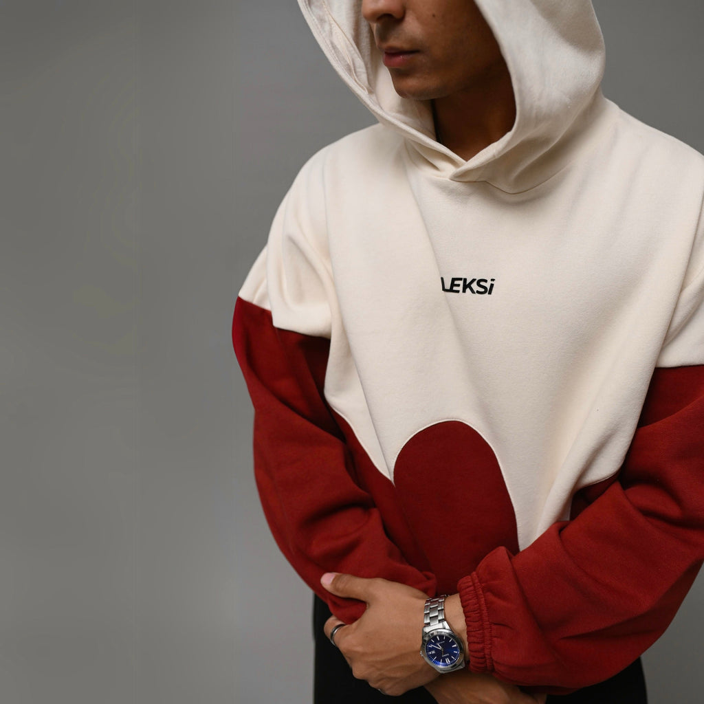 Crimson Wave Drippy Unisex Hoodie XS - Premium Unisex Wavy Hoodie | LEKSI Pakistan