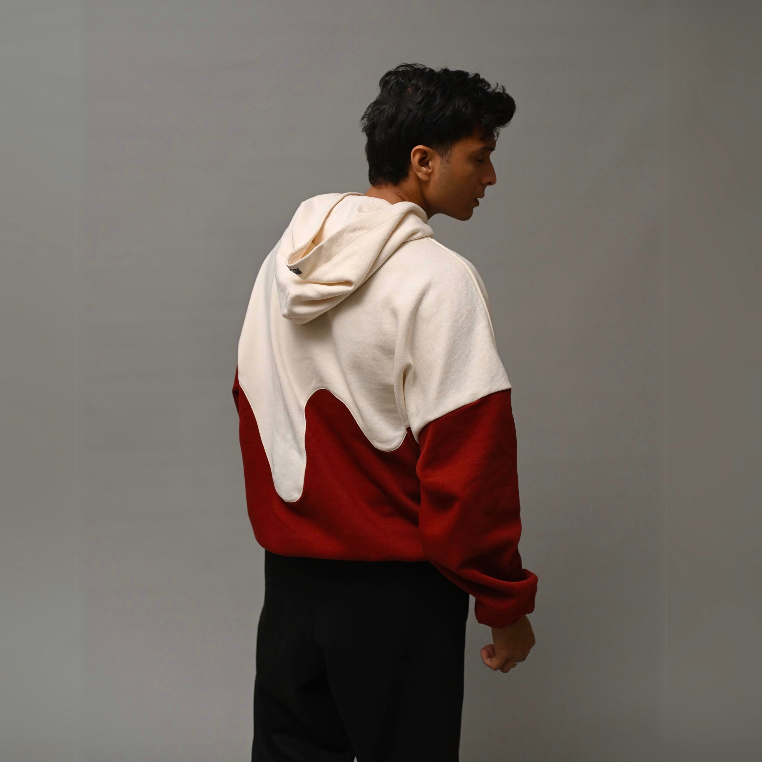 Crimson Wave Drippy Unisex Hoodie XS - Premium Unisex Wavy Hoodie | LEKSI Pakistan