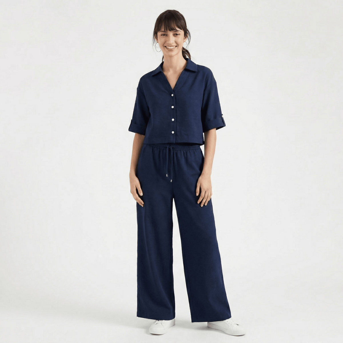 Crinkle Woven Button - Down Coord Set S - Premium Unisex | LEKSI Pakistan