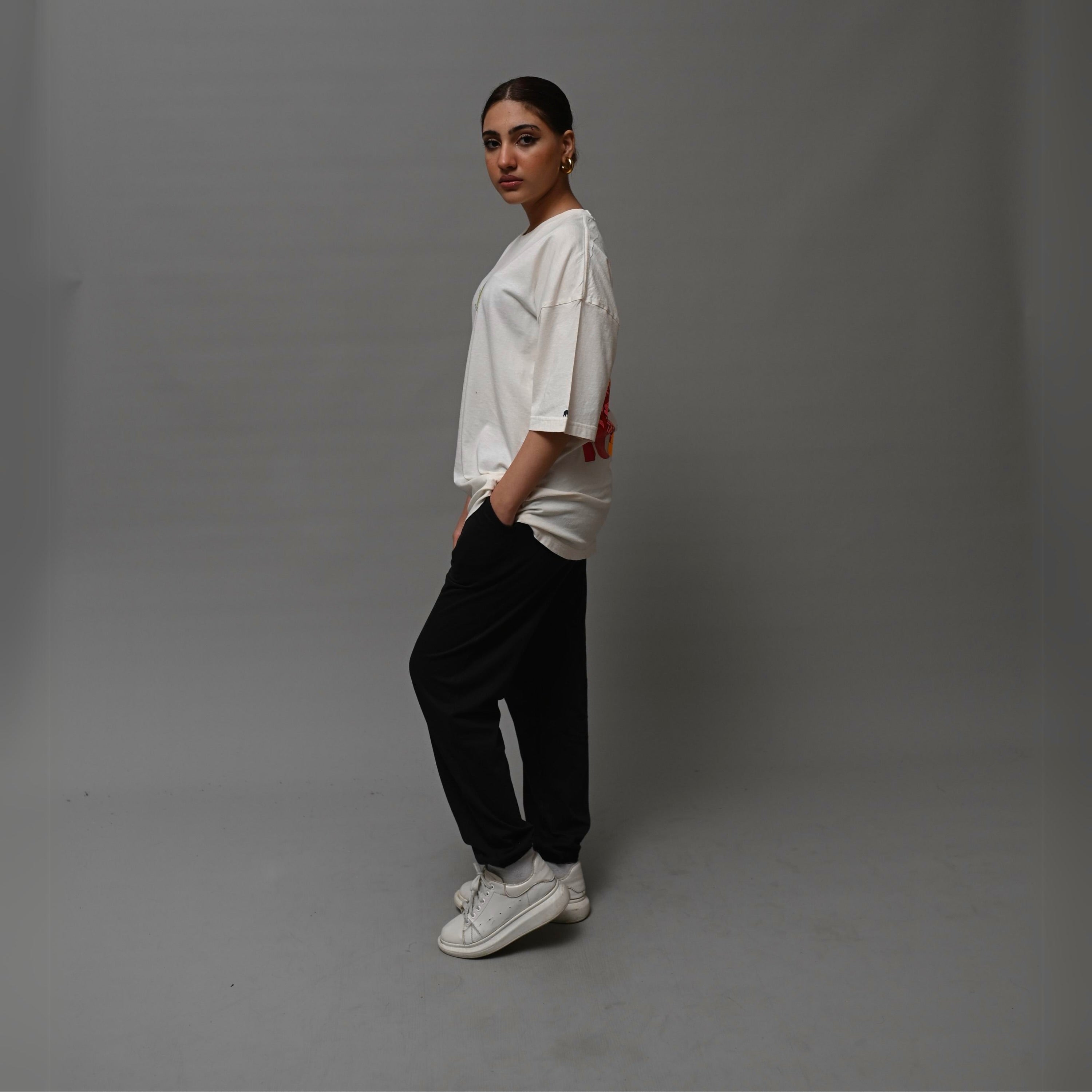 Cropped Baggy Pants - Black (Summer - Friendly) XXS - Premium Unisex | LEKSI Pakistan