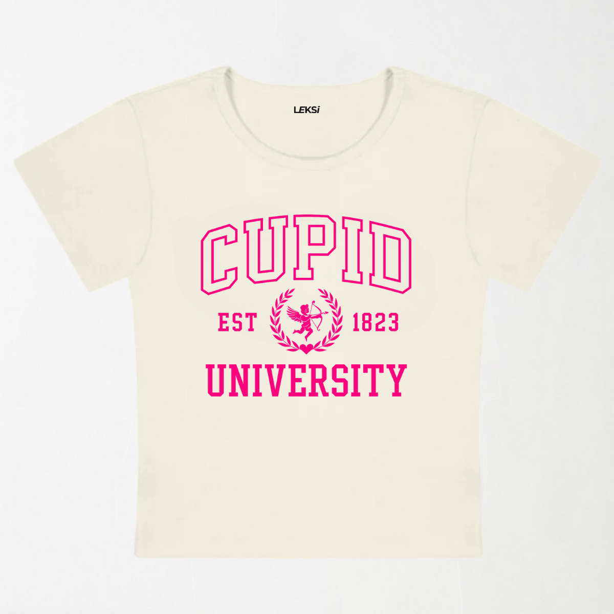 Cupid University Y2K Baby Tee XXS - Premium Unisex | LEKSI Pakistan