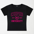 Cupid University Y2K Baby Tee XXS - Premium Unisex | LEKSI Pakistan