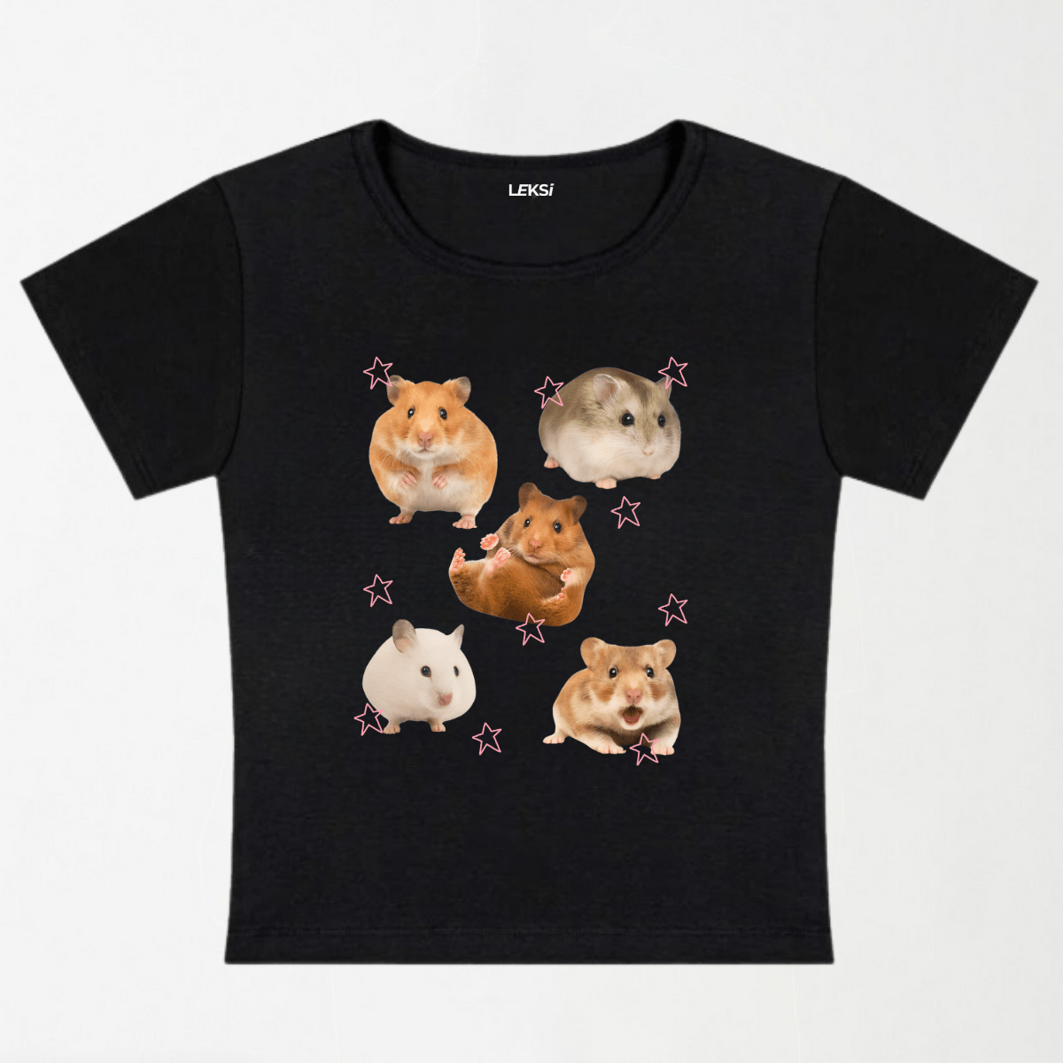 Cute Hamsters Y2K Baby Tee XXS - Premium Unisex | LEKSI Pakistan