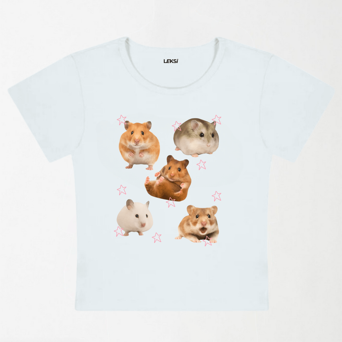 Cute Hamsters Y2K Baby Tee XXS - Premium Unisex | LEKSI Pakistan