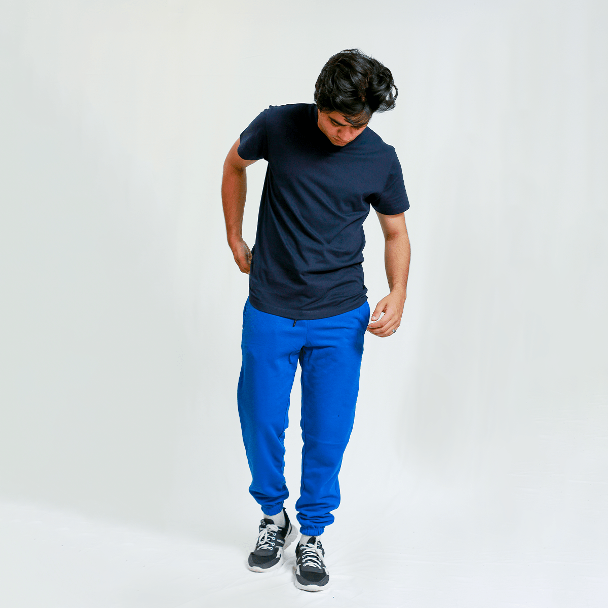 Dark Blue Unisex Sweatpants - French Terry (Summer - Friendly) XS - Premium Unisex Sweatpants | LEKSI Pakistan