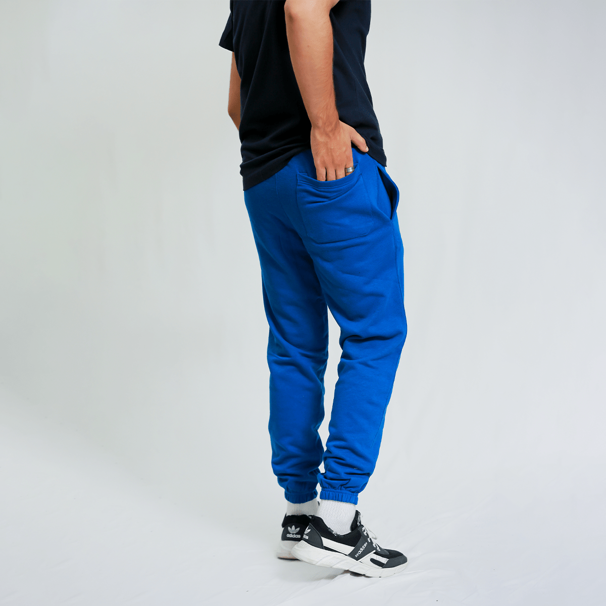 Dark Blue Unisex Sweatpants - French Terry (Summer - Friendly) XS - Premium Unisex Sweatpants | LEKSI Pakistan