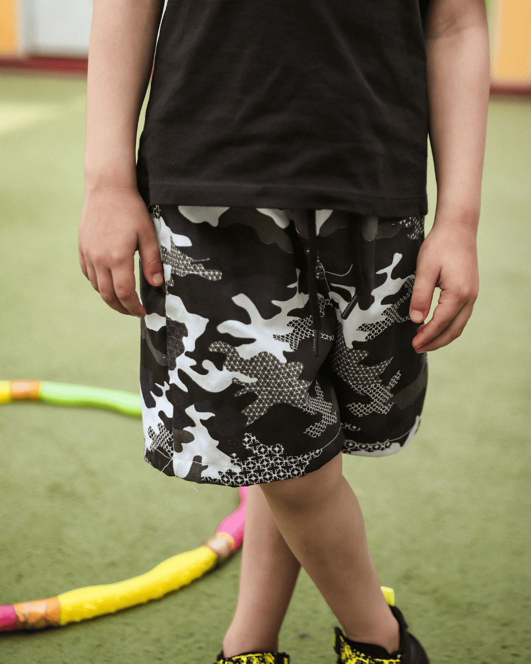 Dark Electric Camo Shorts - Kids Unisex 4 - 5 Years - Premium Unisex | LEKSI Pakistan