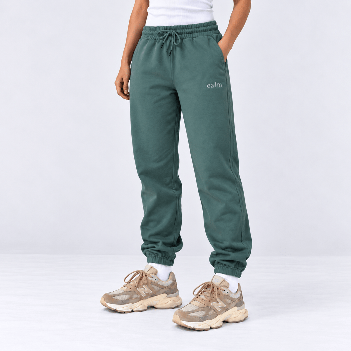 Dark Green Unisex Sweatpants - MOOD (Calm) (Summer-Friendly) XS - Premium Unisex Sweatpants | LEKSI Pakistan
