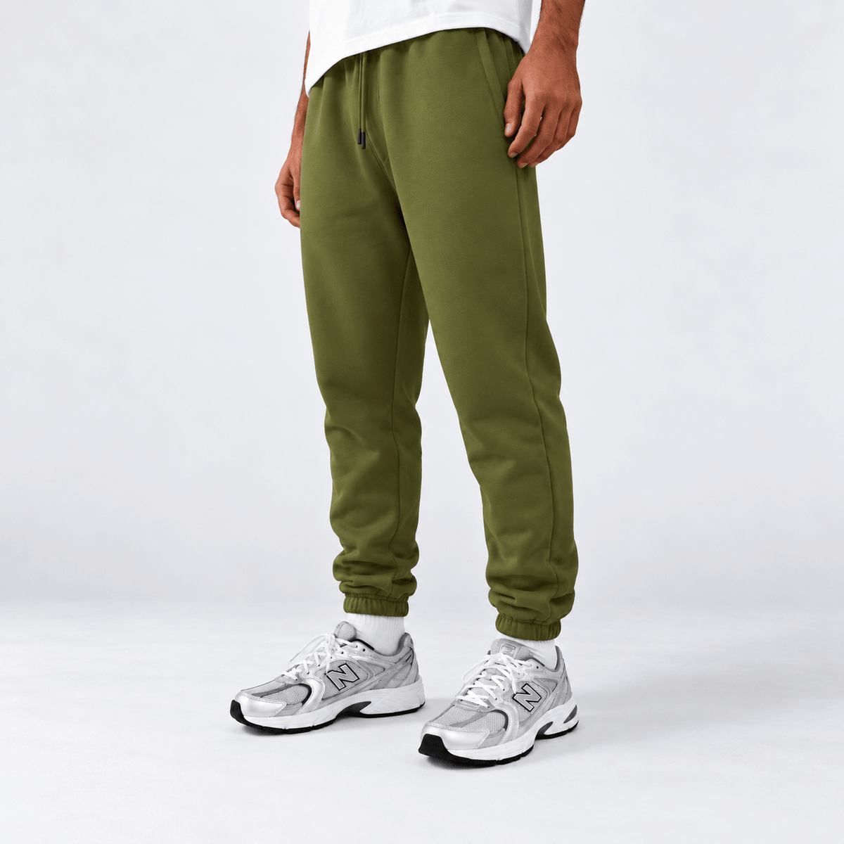 Dark Olive Fleece Unisex Sweatpants (Winter-Friendly) XS - Premium Unisex Sweatpants | LEKSI Pakistan