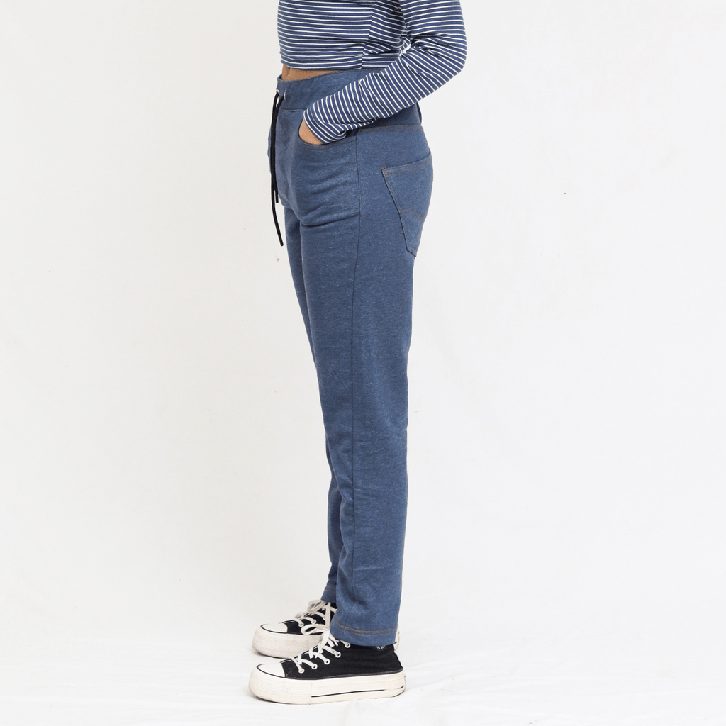 Denim - Print Unisex Terry Sweatpants XS - Premium Unisex Sweatpants | LEKSI Pakistan