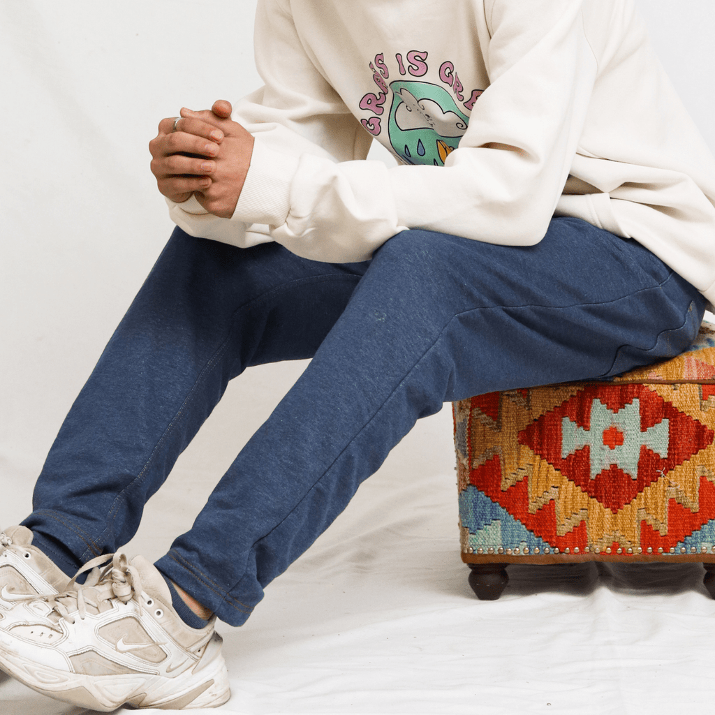 Denim - Print Unisex Terry Sweatpants XS - Premium Unisex Sweatpants | LEKSI Pakistan