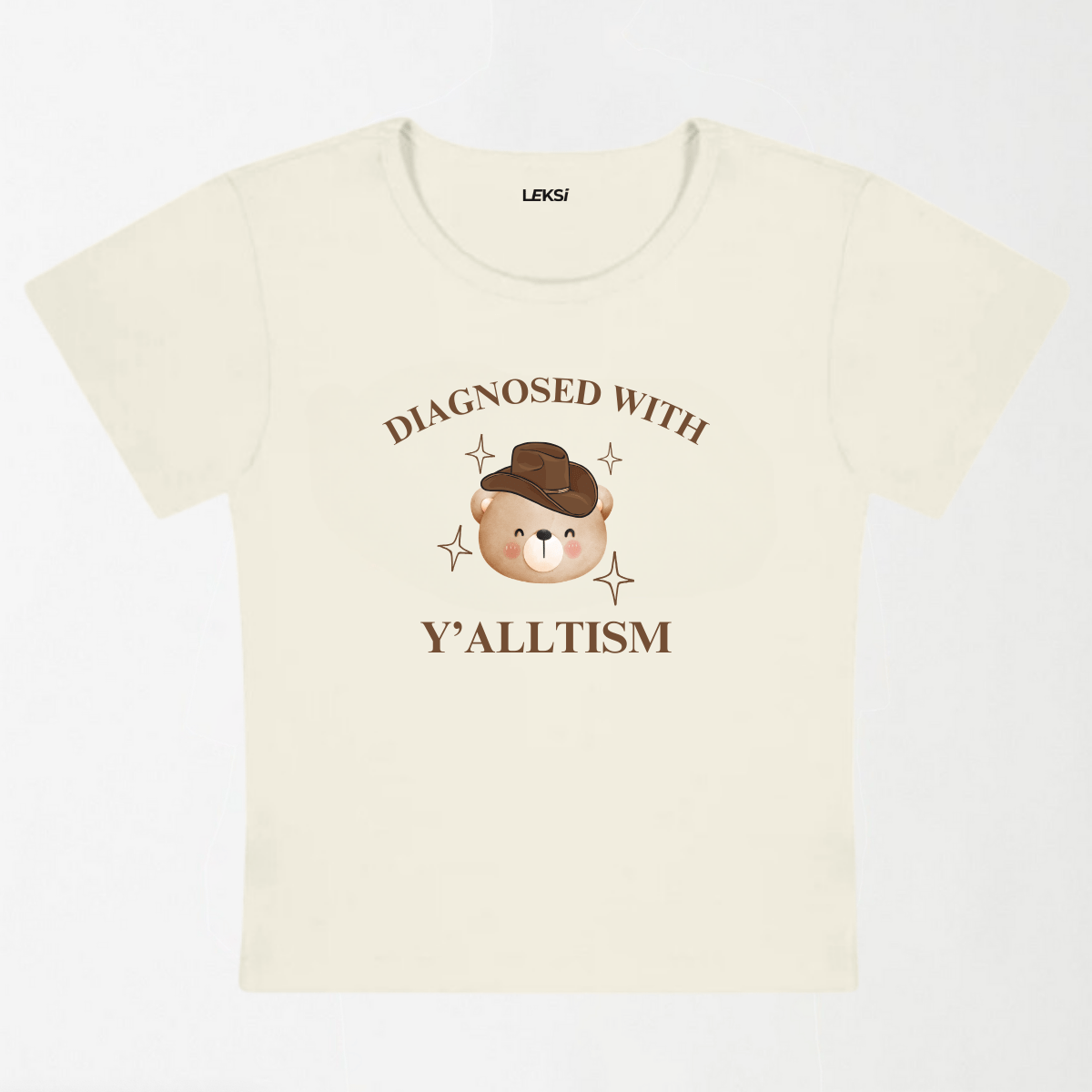 Diagnosed With Y'alltism Y2K Baby Tee XXS - Premium Unisex | LEKSI Pakistan