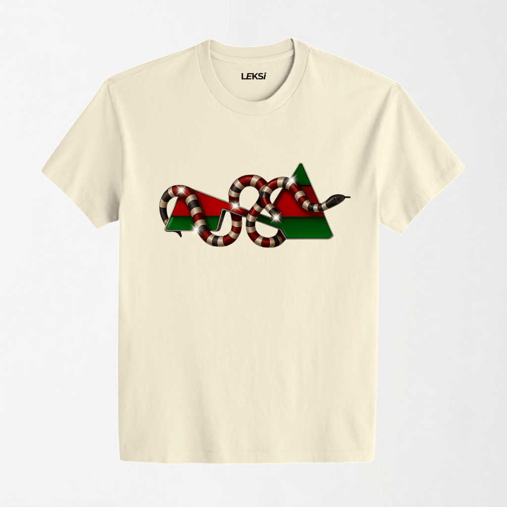 Diamond Coral Snake - Round Neck Unisex T Shirt S - Premium Unisex Graphic T-Shirt | LEKSI Pakistan